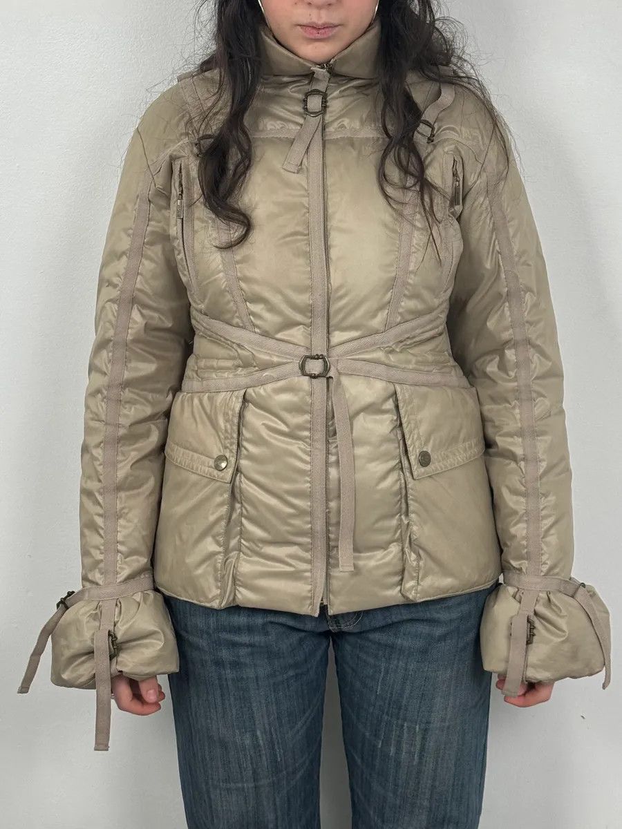 Just Cavalli 2000s Cavalli Beige Parachute Bondage Harness Puffer Jacket Size US S / EU 44-46 / 1 - 2 Thumbnail