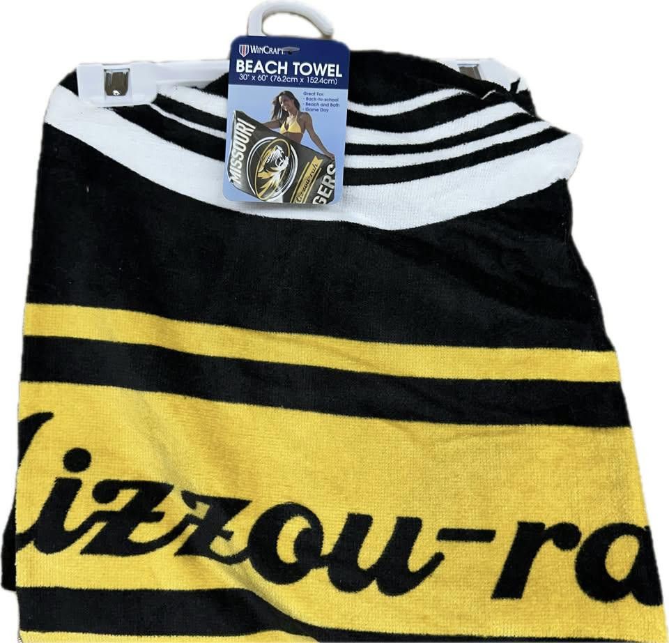 Designer Missouri Tigers Mizzou Beach Towel Size ONE SIZE - 2 Thumbnail