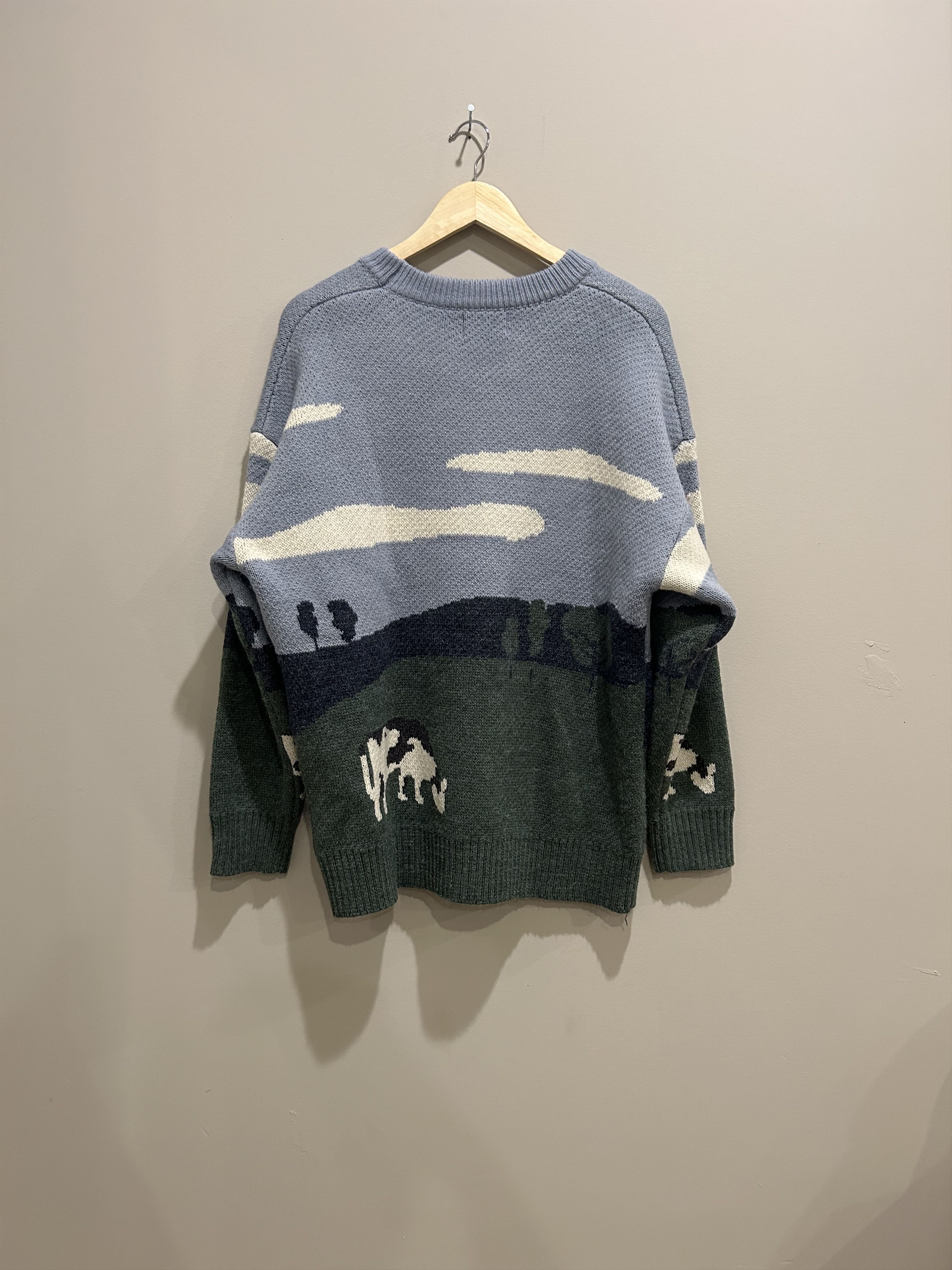 Vintage Alferic Eden Landscape Sweater Size L / US 10 / IT 46 - 2 Thumbnail