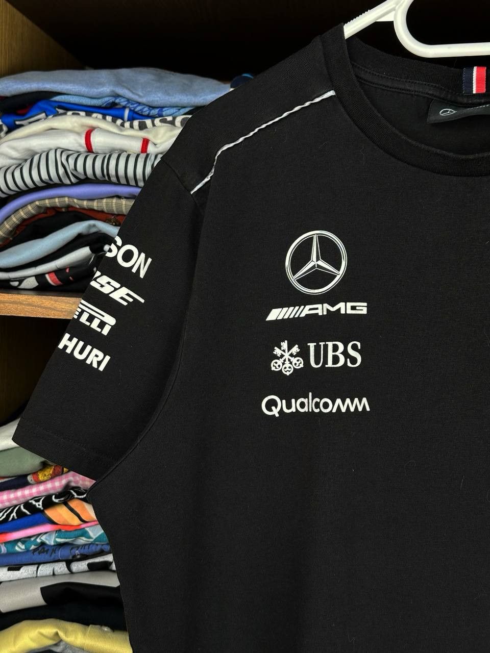 Formula 1 Vintage Tommy Hilfiger Mercedes Benz Petronas T-Shirt Y2K Size US L / EU 52-54 / 3 - 3 Thumbnail