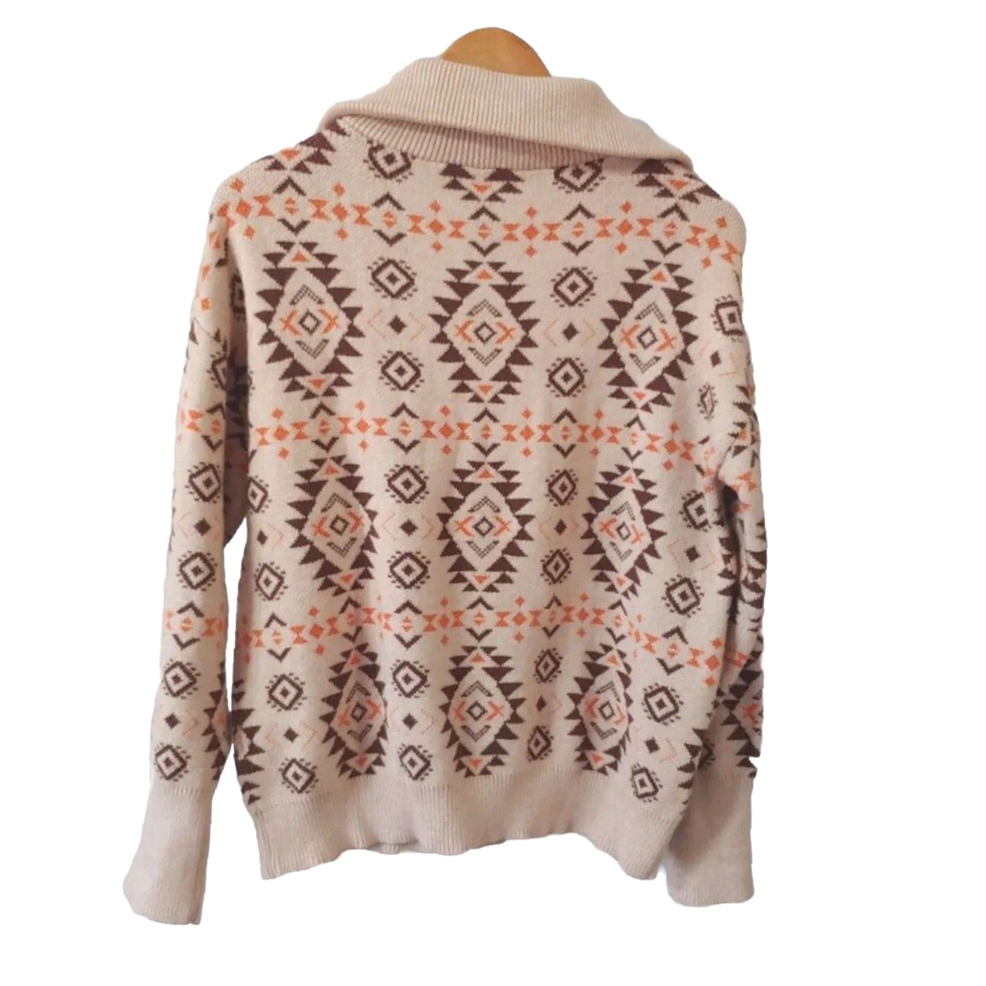 Multicolor tribal long sleeve sweater hotsell