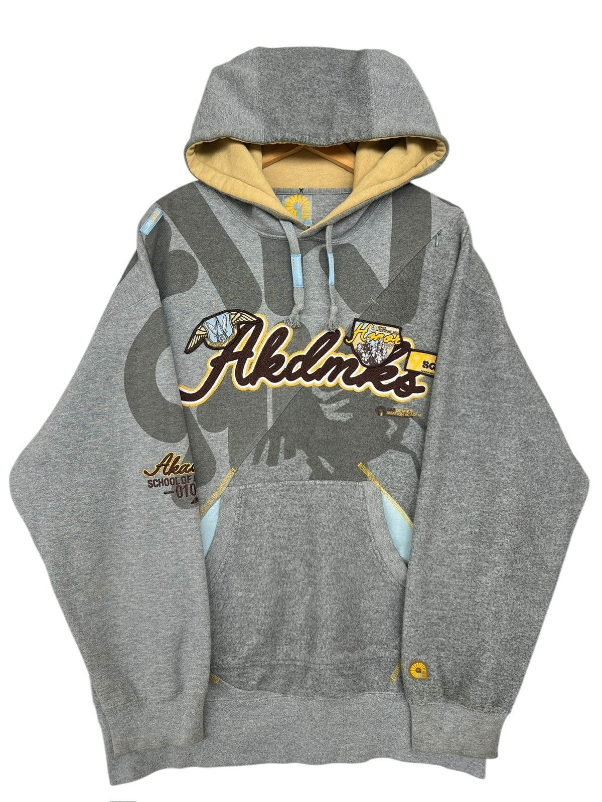 Akademiks Vintage 2000s Y2k Akademiks Japan Baggy Boxy Grey Hoodie Size US XL / EU 56 / 4 - 1 Thumbnail