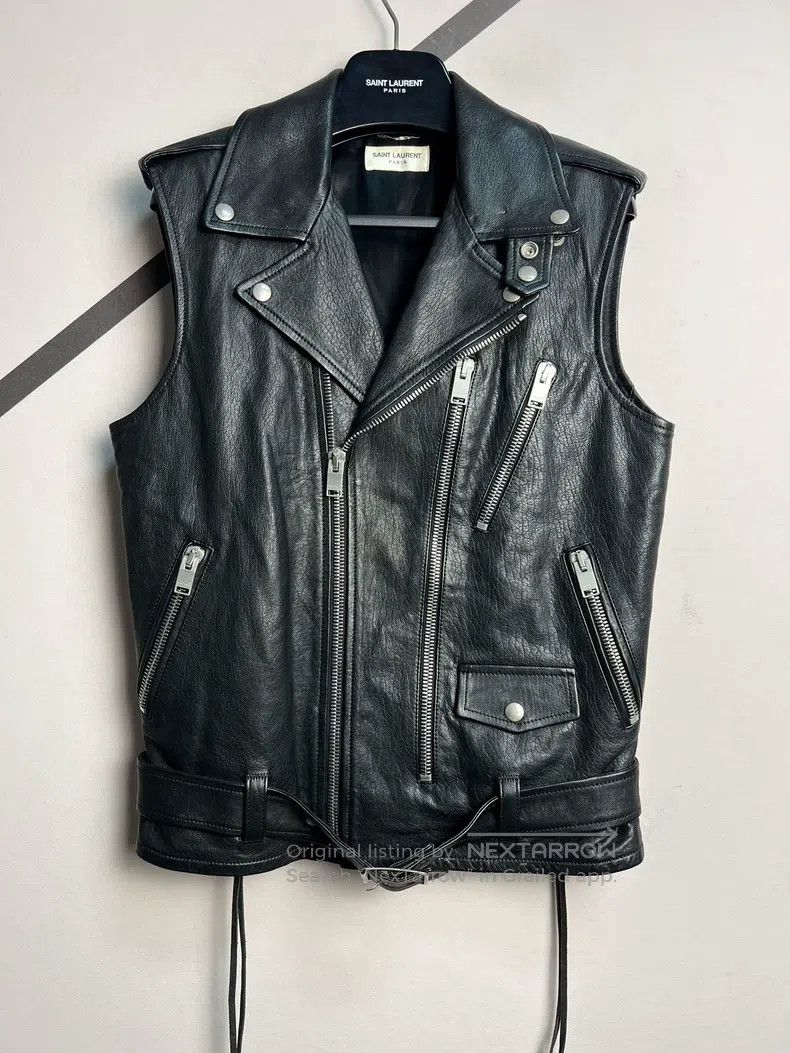 Saint Laurent Paris Saint Laurent Paris Sheepskin Biker Jacket Vest Size US S / EU 44-46 / 1 - 1 Thumbnail