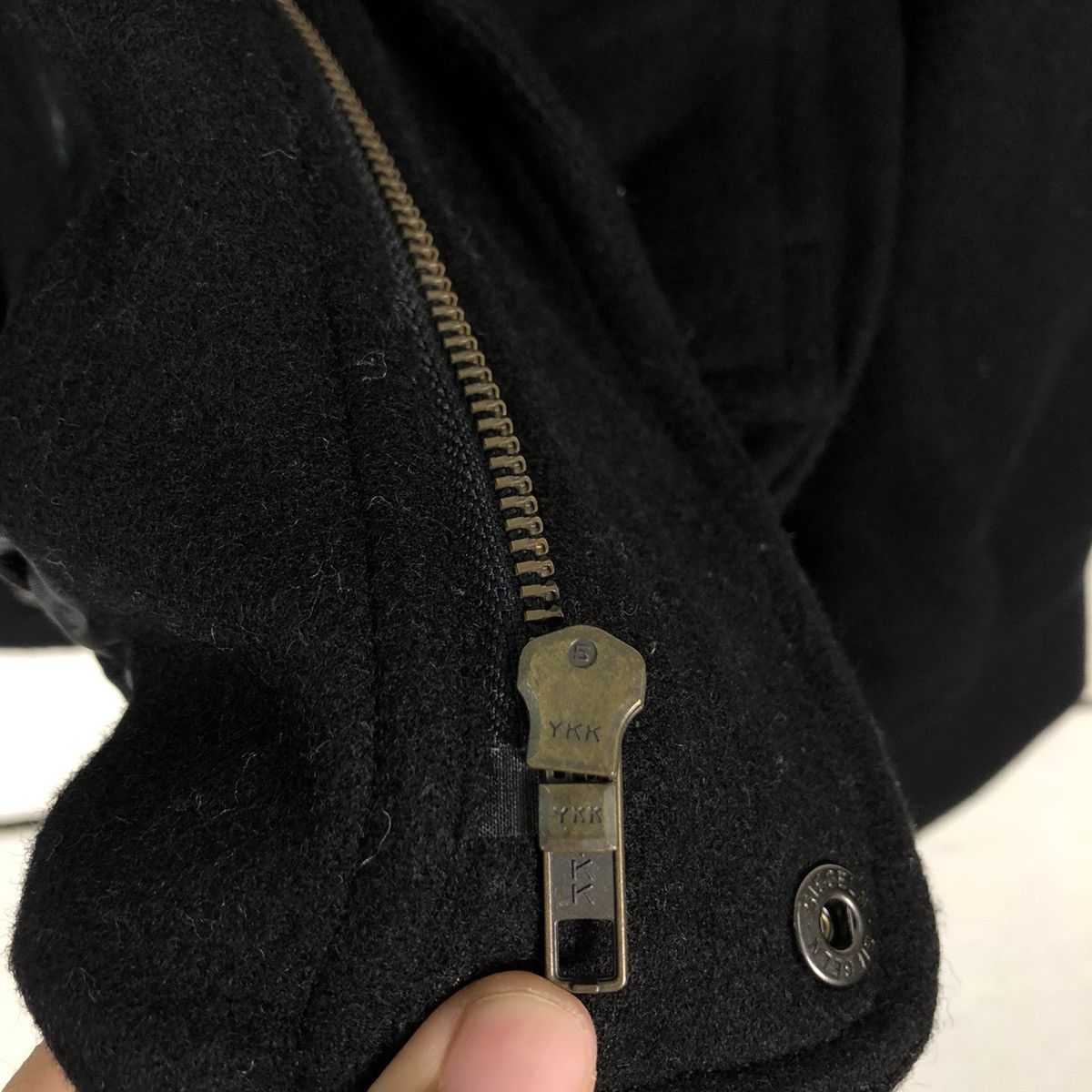 Issey Miyake 🔥Rich Black - Vintage Wool Biker Jacket Wood Heaven Japan Size US L / EU 52-54 / 3 - 18 Thumbnail