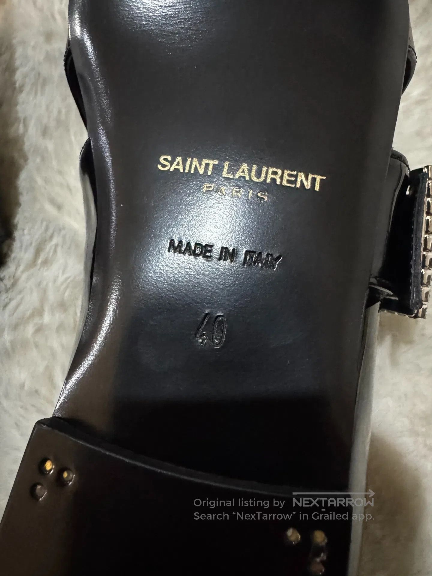 Saint Laurent Paris Saint Laurent Paris Crystal Buckle Men's Loafers| Size US 7 / EU 40 - 5 Thumbnail