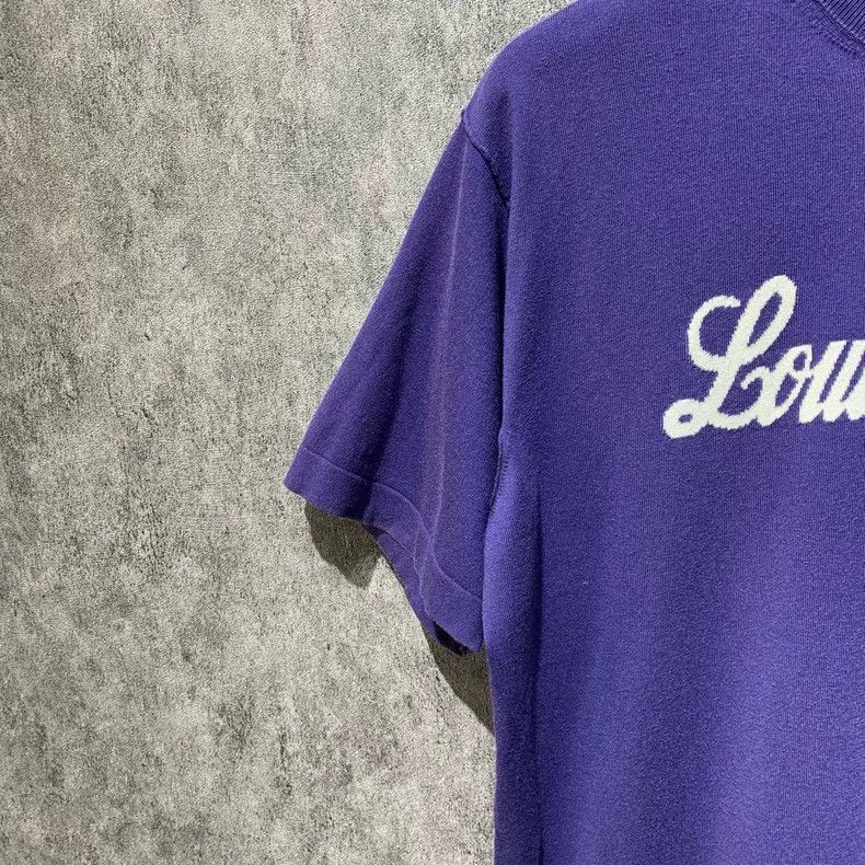 Louis Vuitton Louis Vuitton Knitted embroidered slogan short sleeve 2501- Size US M / EU 48-50 / 2 - 6 Thumbnail