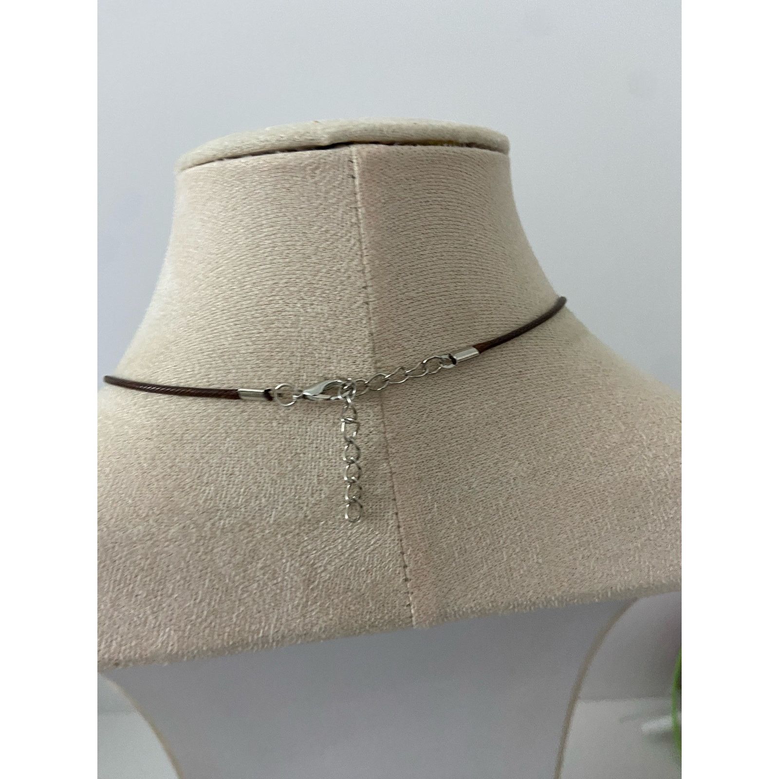 Handmade Handmade hamsa necklace with wine colored glass beads Size ONE SIZE - 3 Thumbnail