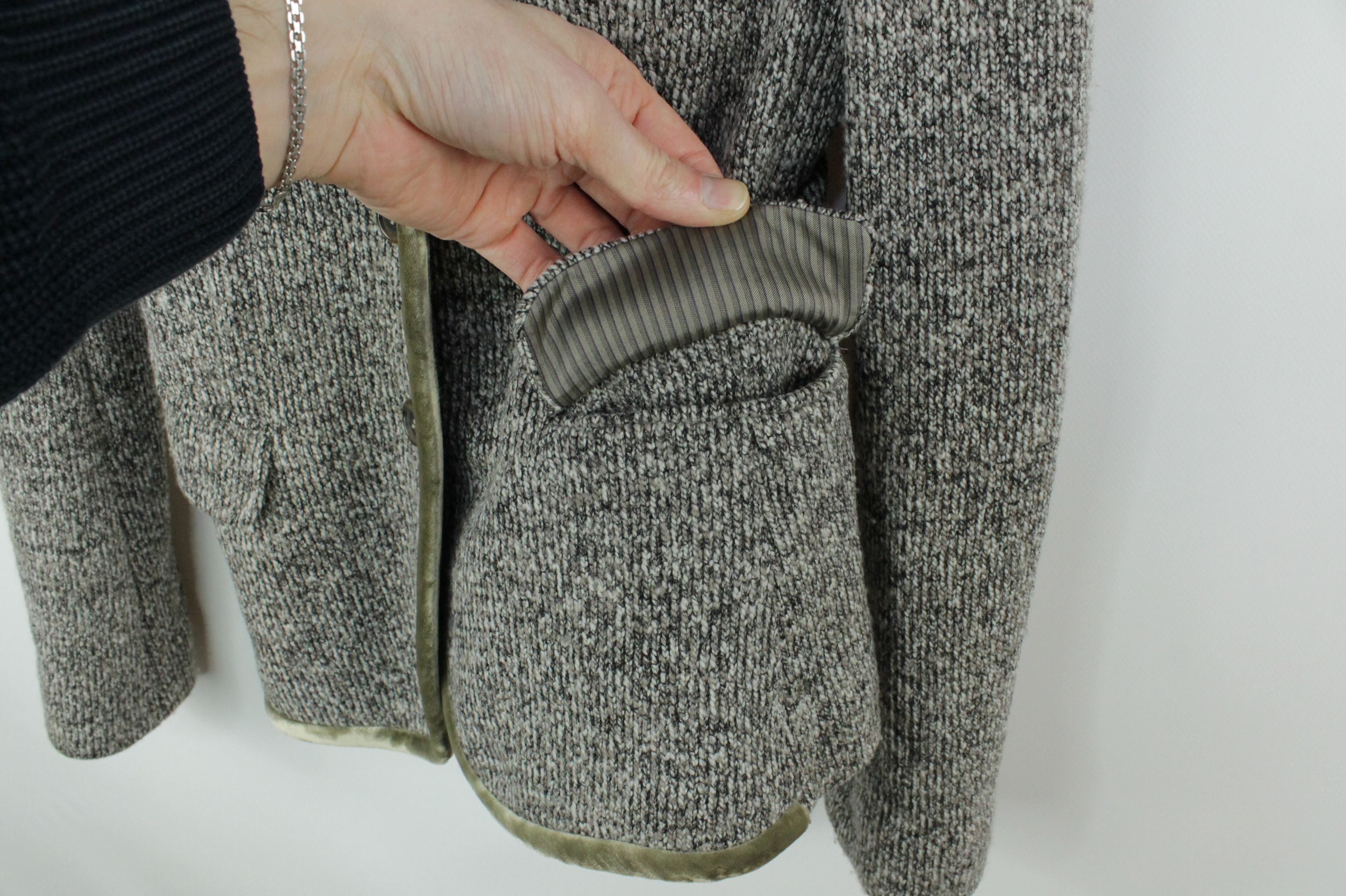 Etro Etro Milano Gray Wool Blend Slim Fit Women's Blazer Jacket Size S / US 4 / IT 40 - 5 Thumbnail