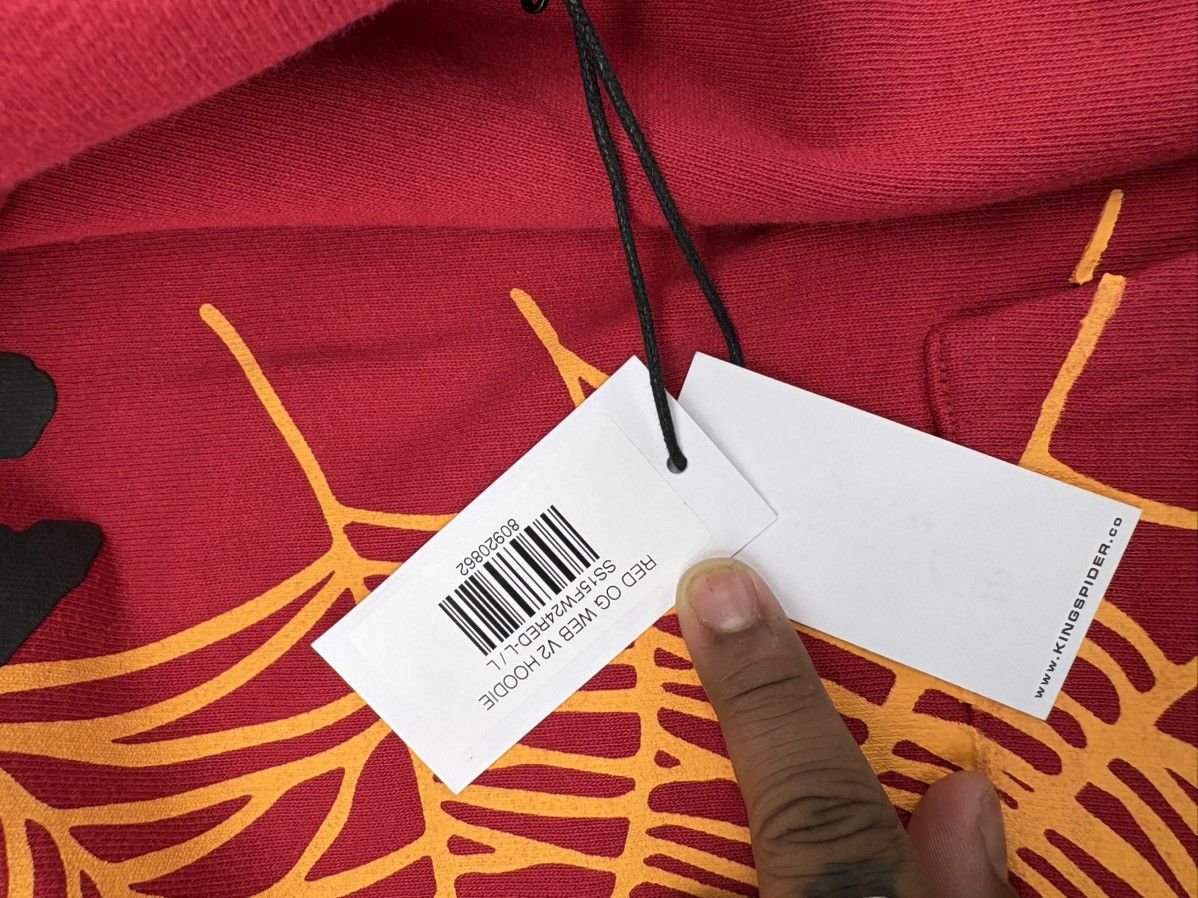 Sp5der Sp5der Og Web V2 Hoodie 'Red' Size US L / EU 52-54 / 3 - 8 Thumbnail