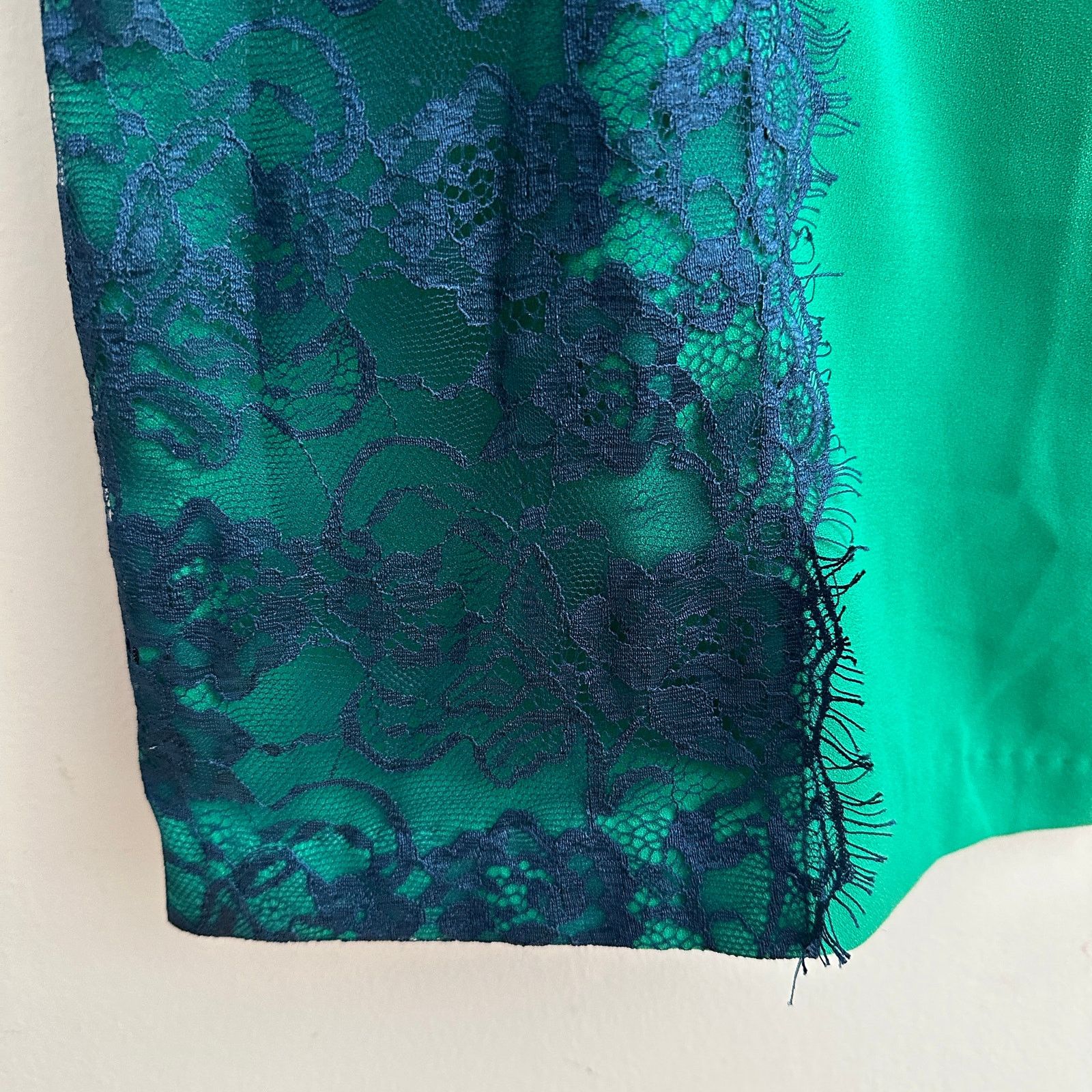 Anthropologie Anthropologie Colorblock Green Blue Lace Shift Dress S Size S / US 4 / IT 40 - 4 Thumbnail