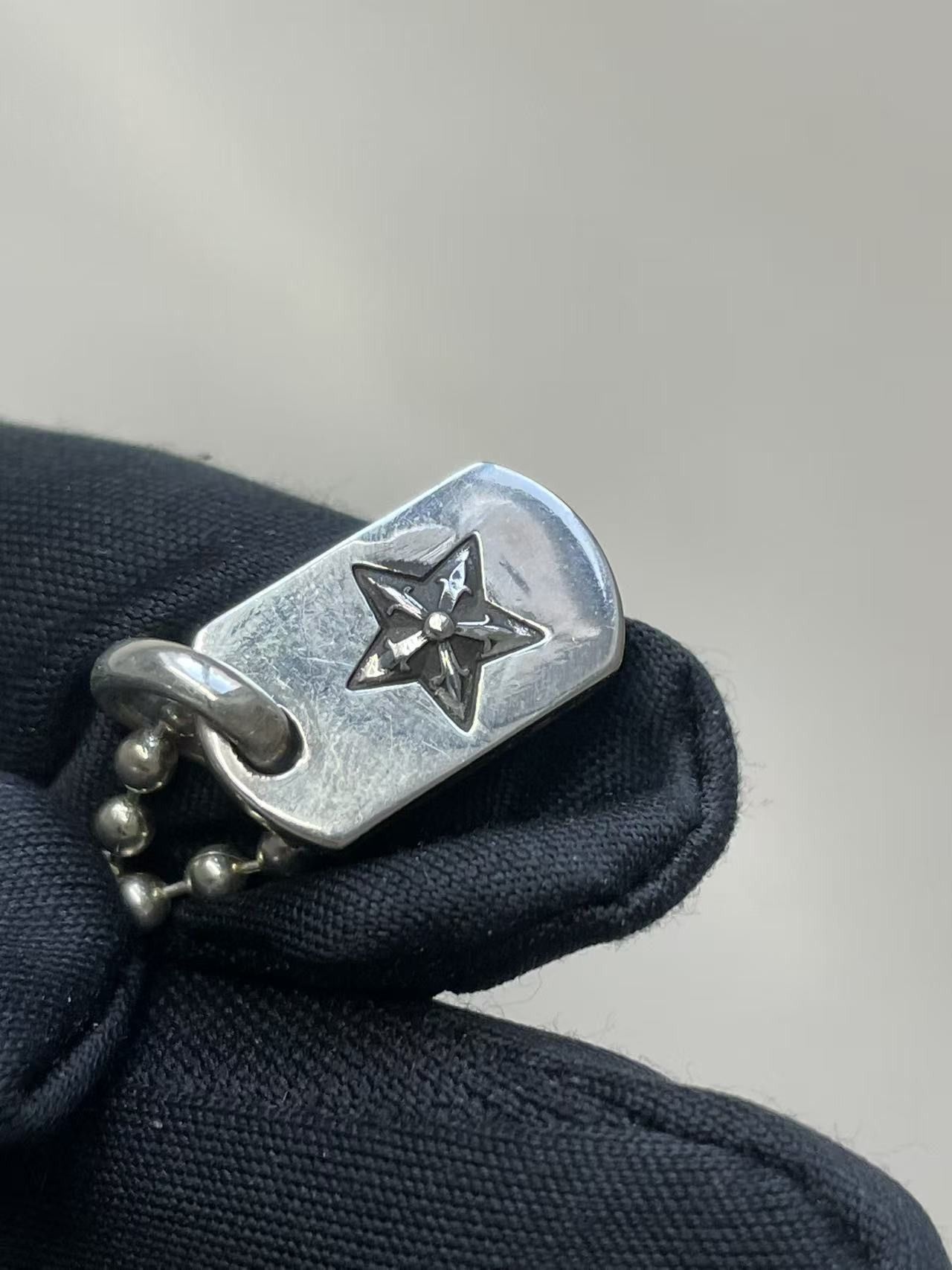 Chrome Hearts Chrome Hearts Silver Tiny Star Dog Tag Necklace Size ONE SIZE - 8 Thumbnail