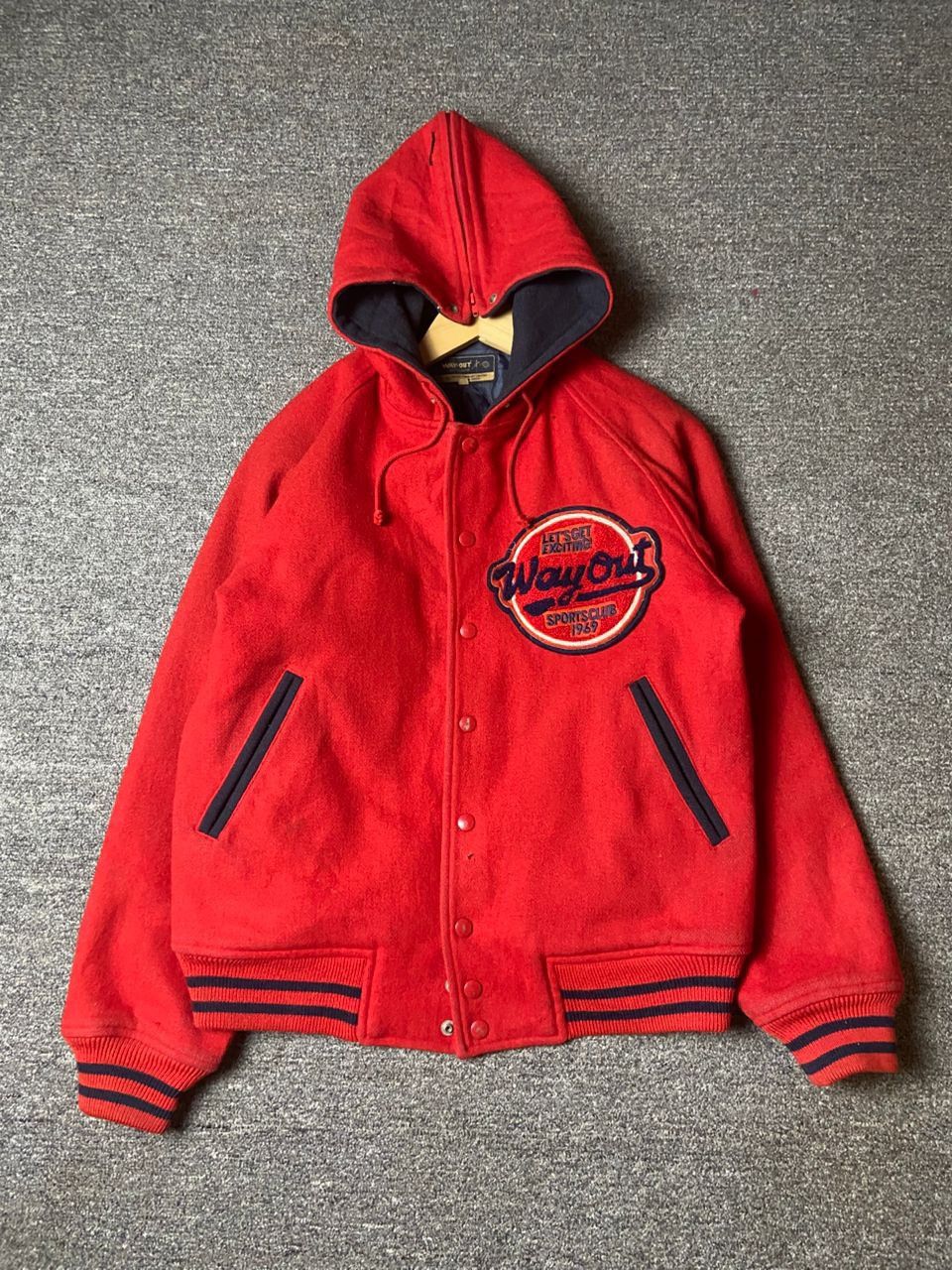 Japanese Brand Way Out Japanese Brand Wool Blend Varsity Jacket (178) Size US M / EU 48-50 / 2 - 1 Thumbnail