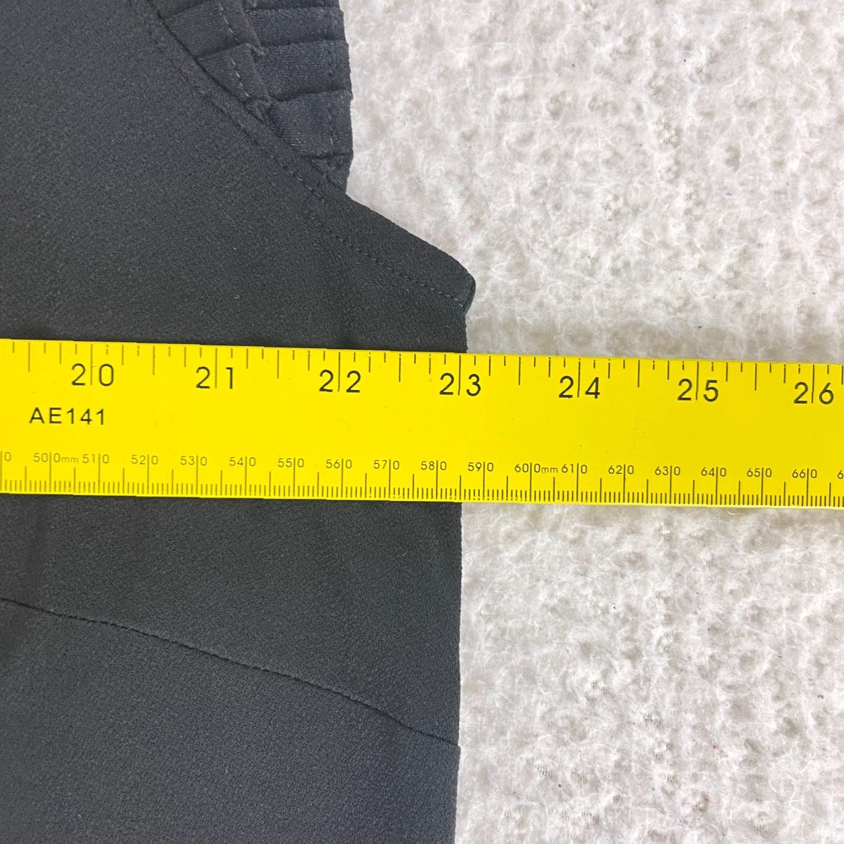 Adrianna Papell Adrianna Papell Shirt Womens 1X Black Button-Up Cap Sleeve Casual Pullover Size XL / US 12-14 / IT 48-50 - 6 Thumbnail