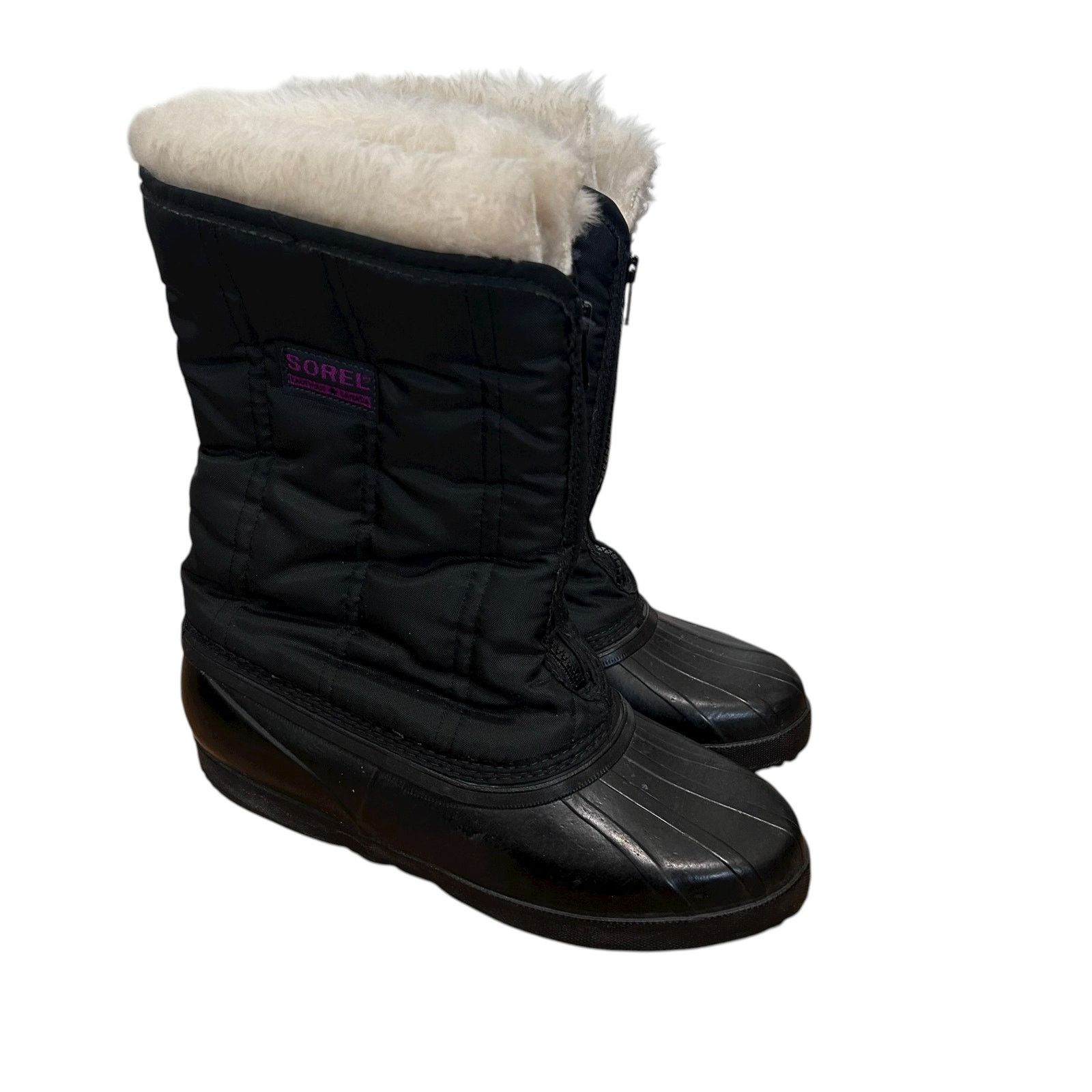 Sorel Kaufman Canada Black Insulated Snow Boots Sz 8