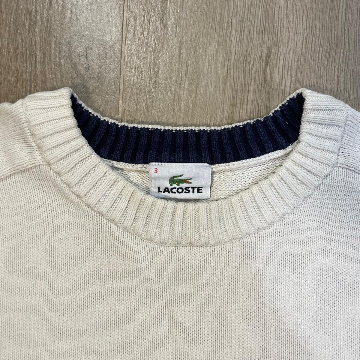 Lacoste Lacoste cream sweater jumper retro vintage 90s old money Size US S / EU 44-46 / 1 - 6 Thumbnail