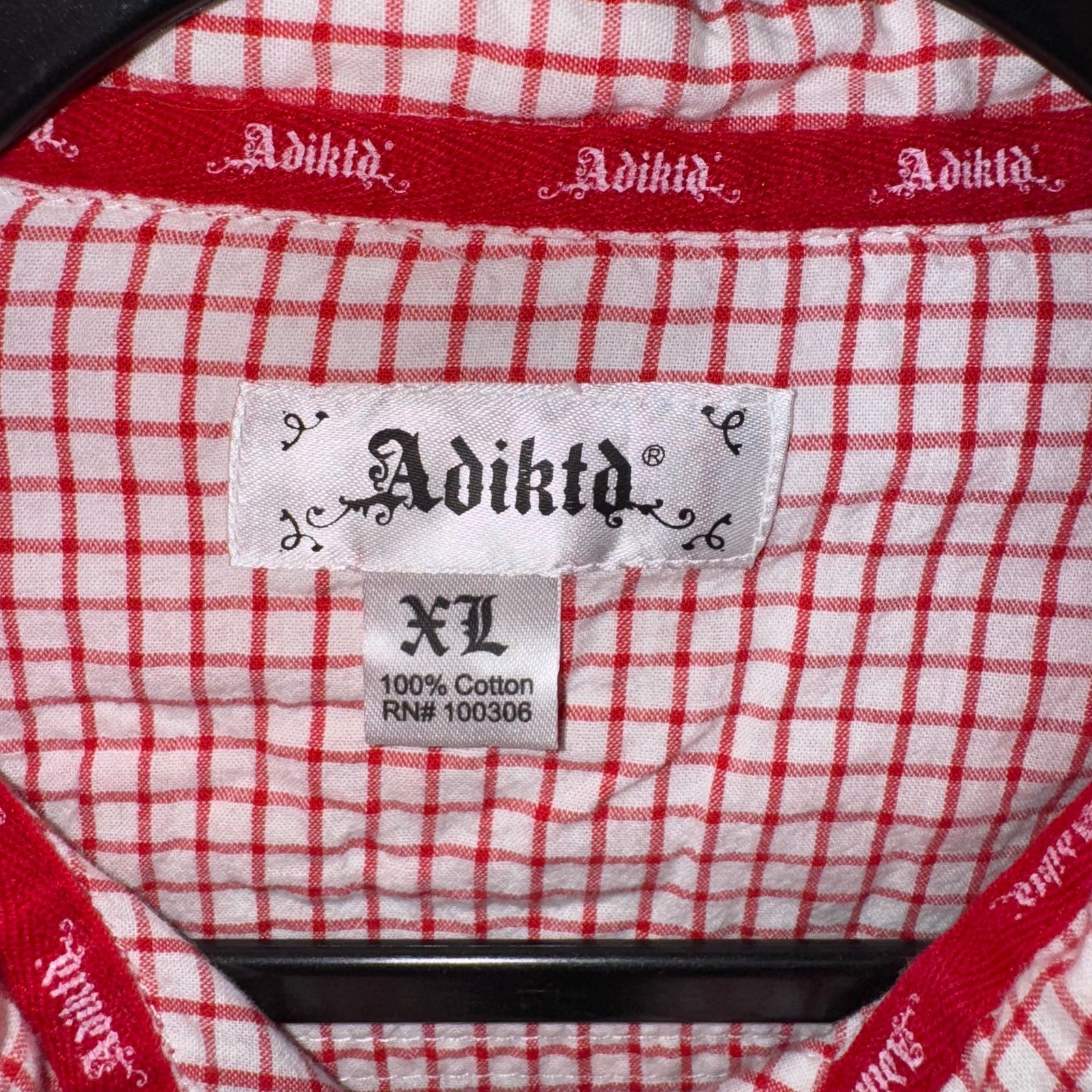 Vintage Vintage Y2K ADIKTD plaid flannel 00s embroider flower TShirt Size US XL / EU 56 / 4 - 3 Thumbnail