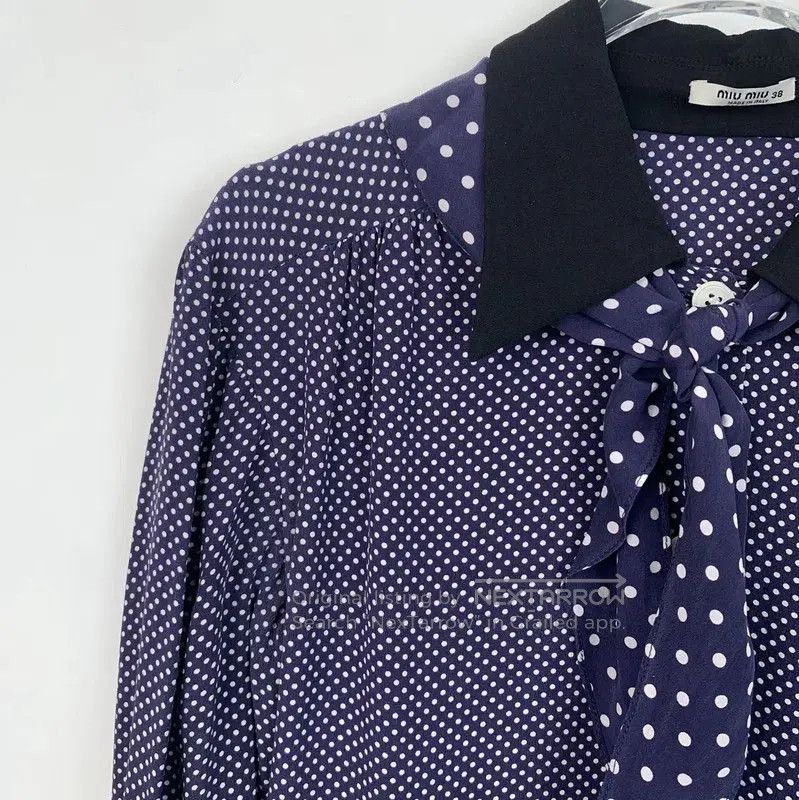 Miu Miu Miu Miu Blue Silk Dress for Women . Size S / US 4 / IT 40 - 3 Thumbnail