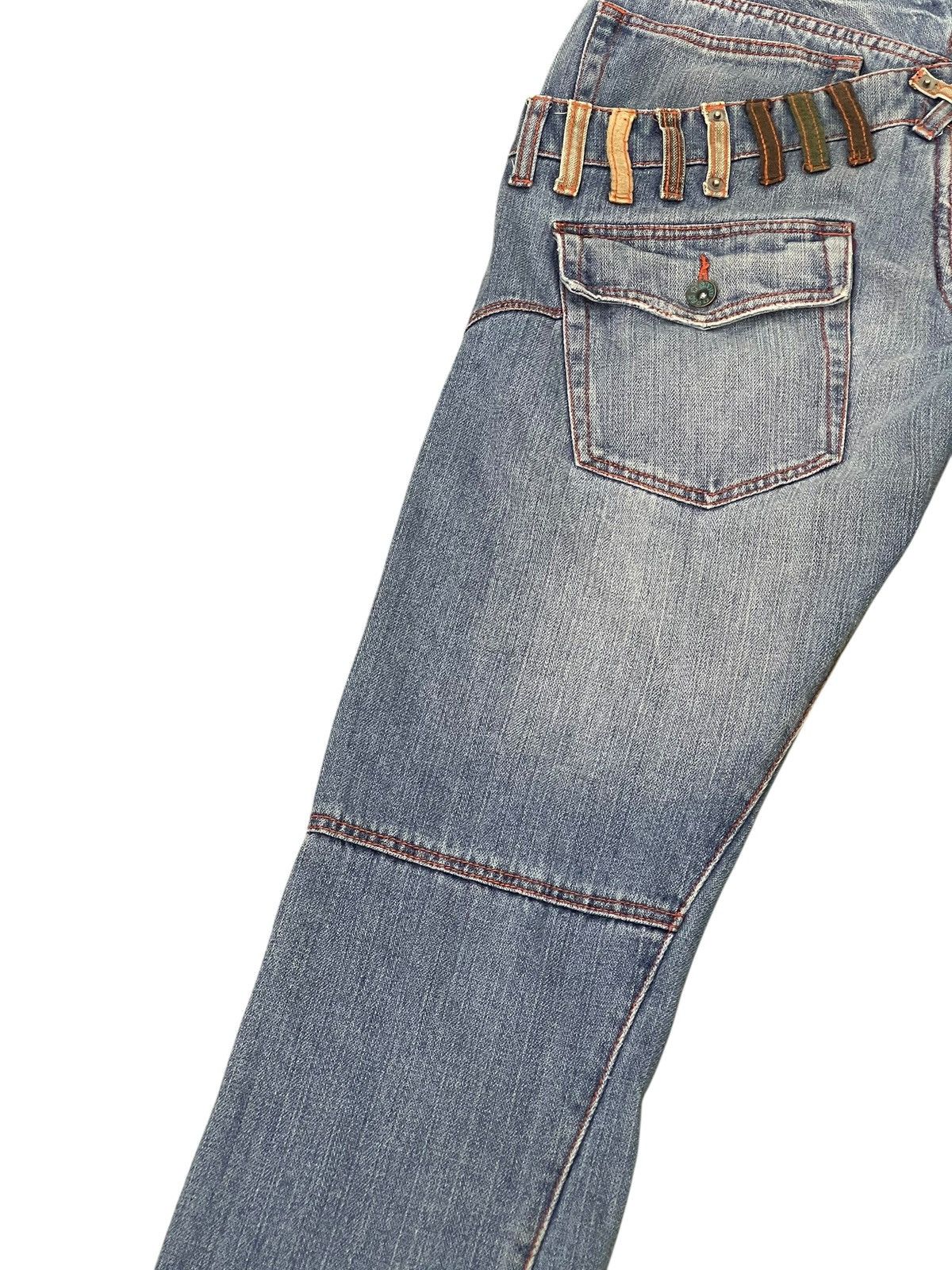Japanese Brand Double Waist Jeans Browny Japan Distress Straight 1🟦9 Size US 31 - 5 Thumbnail