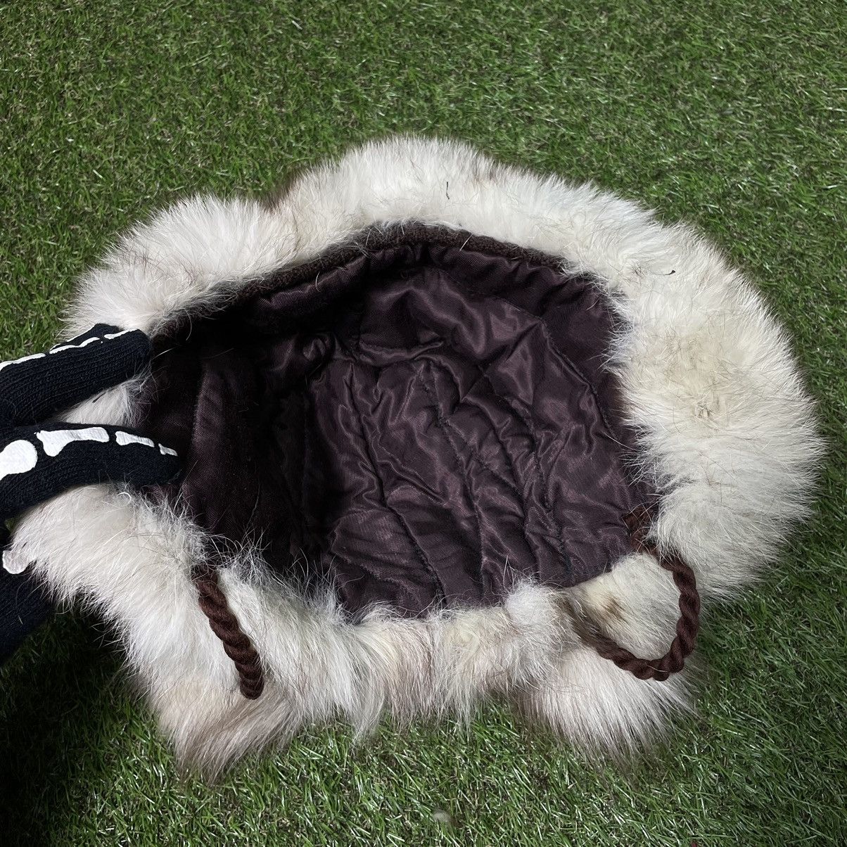 Vintage Vintage Y2K Fuzzy Beanie Alt Punk Aesthetic Cream Baggy OS Size ONE SIZE - 3 Thumbnail