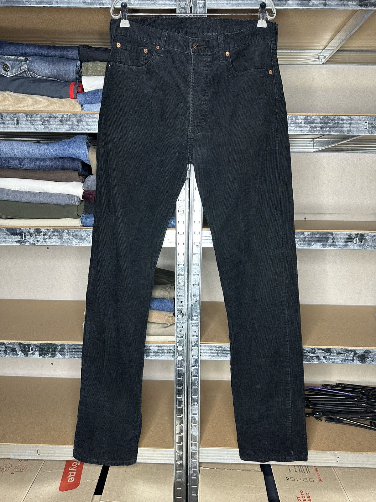Levi's 33/36 Levi’s Black Y2K Vintage Cowboy Corduroy Velvet Pants Size US 33 - 1 Thumbnail