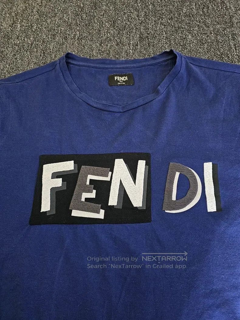 Fendi Fendi Blue Short Sleeve T. Size US L / EU 52-54 / 3 - 2 Thumbnail