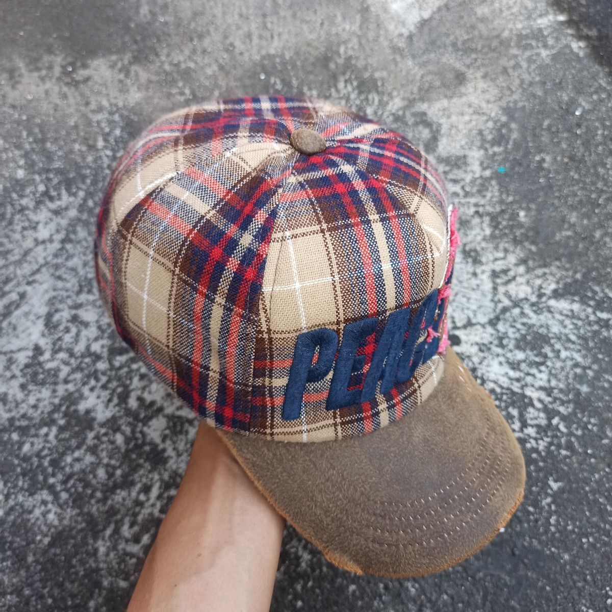 14th Addiction SICK,, peace hat grunge distressed with leather visor Size ONE SIZE - 8 Thumbnail