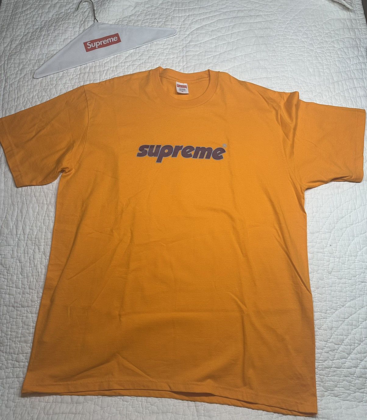 SUPREME PINLINE TEE SIZE XL ORANGE- BRAND NEW - Tops