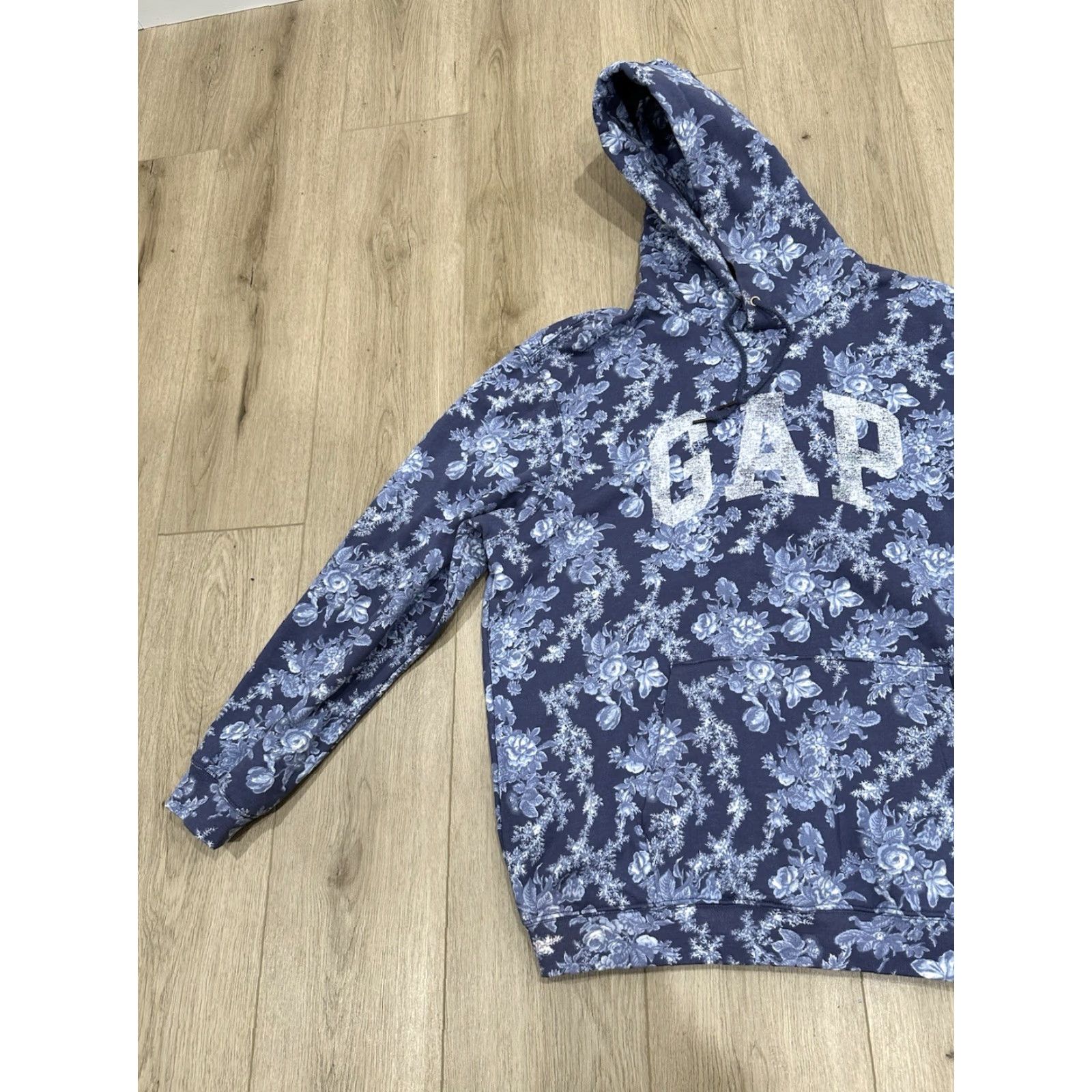 LoveShackFancy Gap x Love Shack Fancy Hoodie XL Blue Floral Sweatshirt Streetwear Womens Size XL / US 12-14 / IT 48-50 - 4 Thumbnail