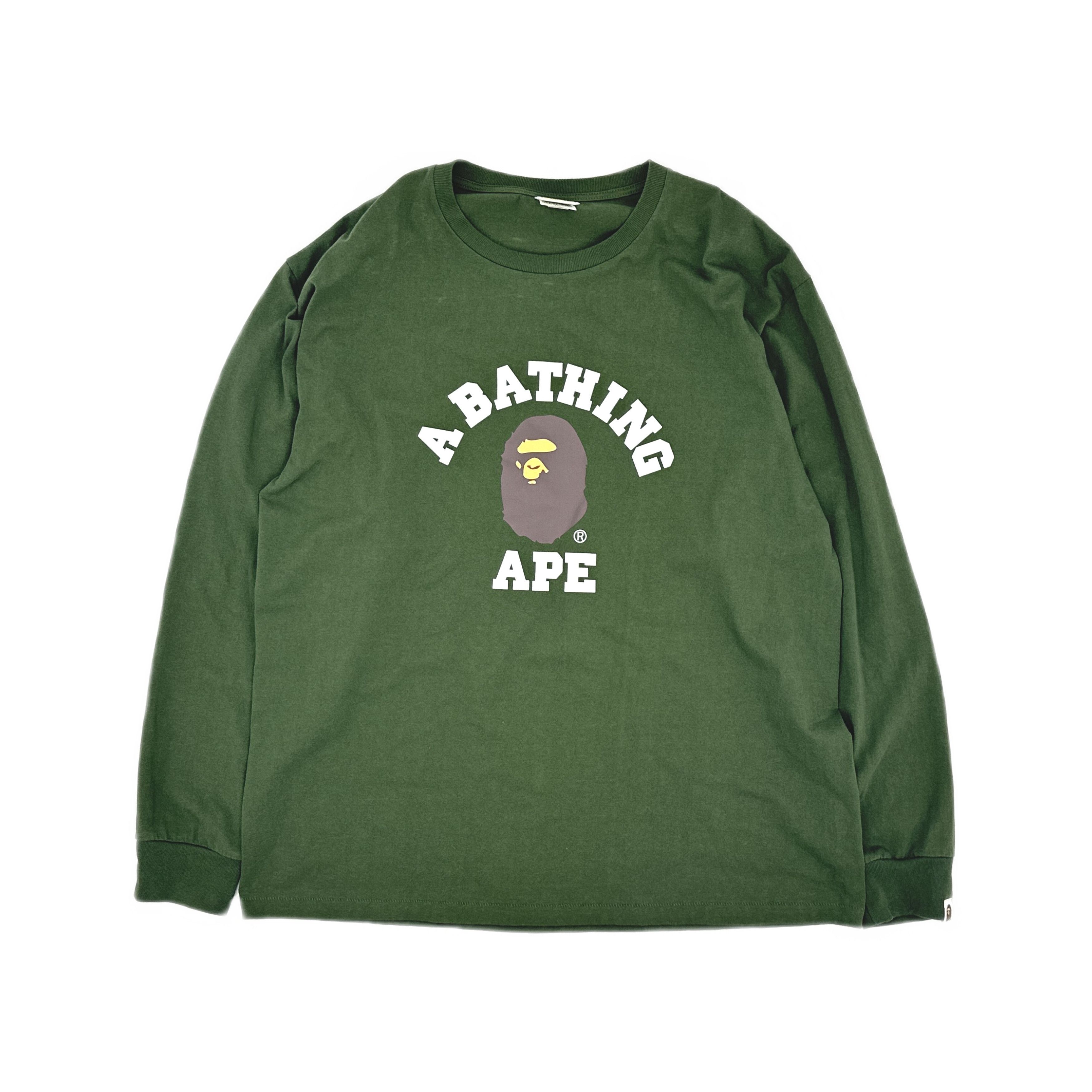 Bape A Bathing Ape Logo Print Long Sleeve T-Shirt 2XL Size US XXL / EU 58 / 5 - 1 Thumbnail