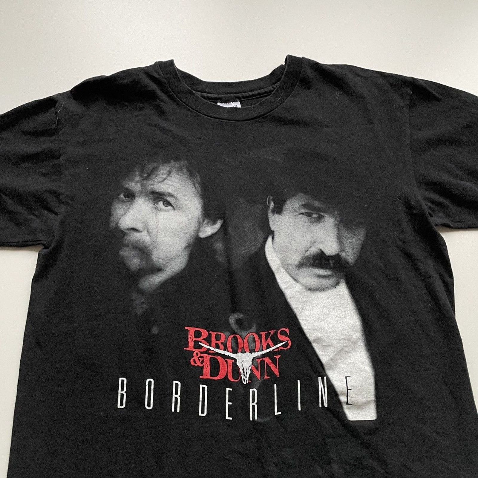 Anvil Vintage 90s Brooks & Dunn T Shirt Large Borderline Tour Rare Size US L / EU 52-54 / 3 - 2 Thumbnail