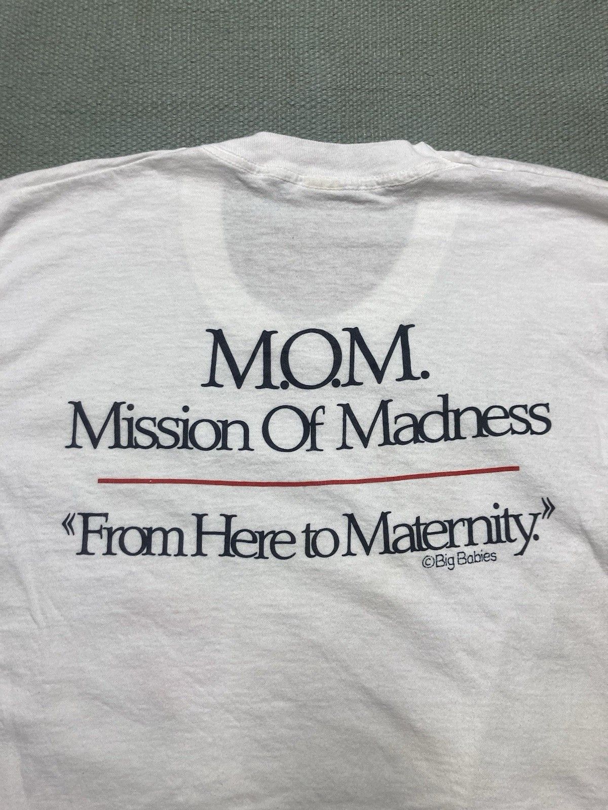 Vintage Vtg 80s t shirt mom mission of madness funny cotton baby XL Size US XL / EU 56 / 4 - 2 Thumbnail