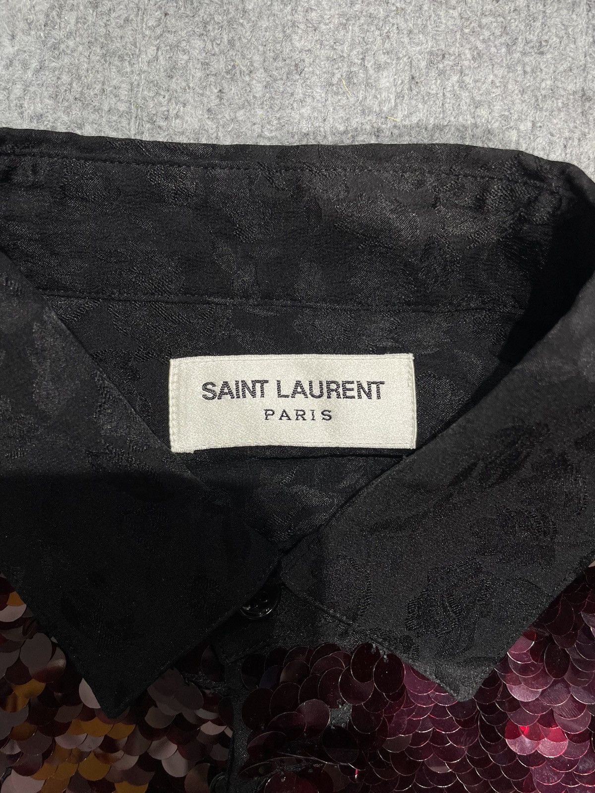 Saint Laurent Paris Saint Laurent Spring Summer 2018 Sequined Shirt Size US M / EU 48-50 / 2 - 9 Thumbnail
