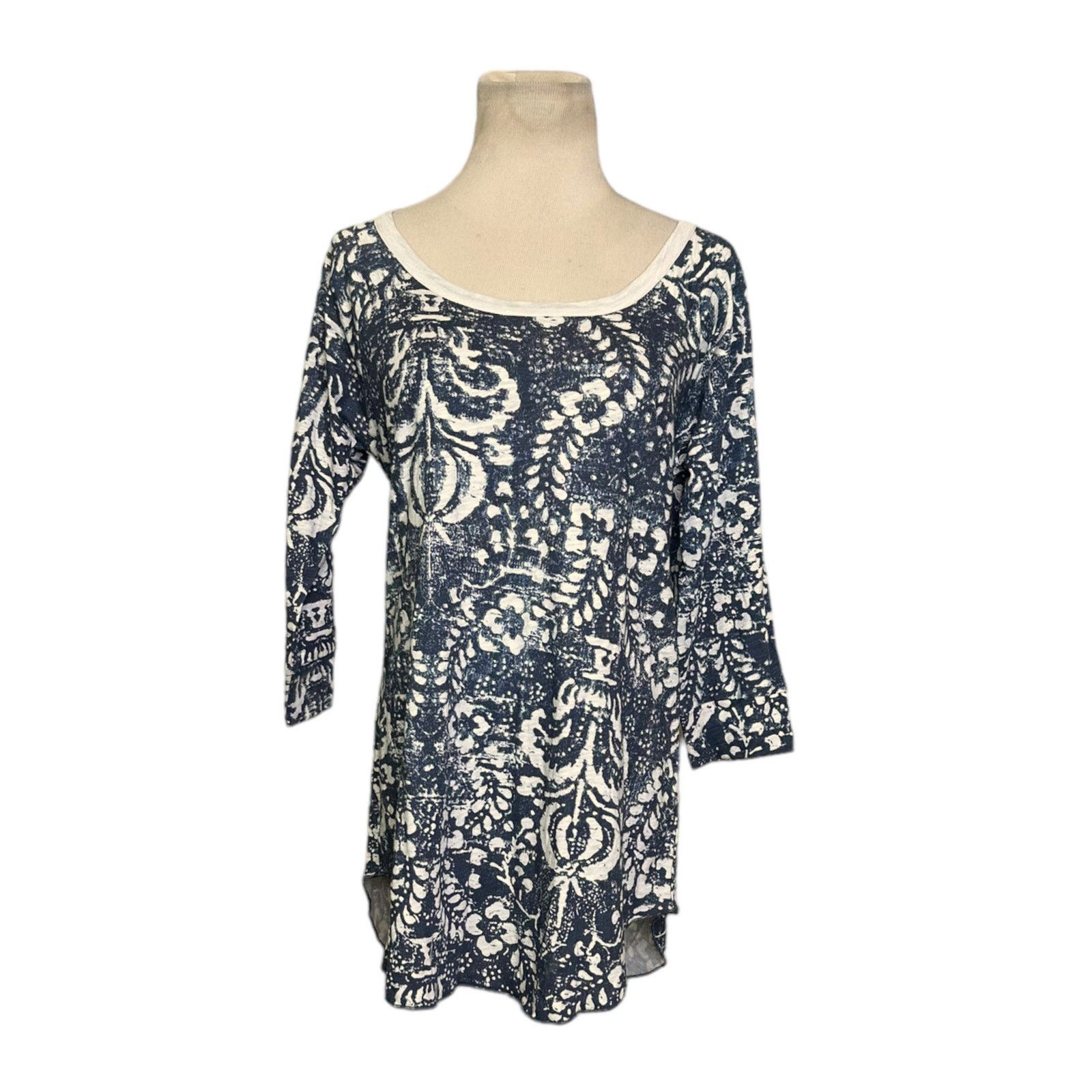 Chaser Brand Chasor cream blue floral print 3/4 sleeves top size M Size M / US 6-8 / IT 42-44 - 11 Thumbnail