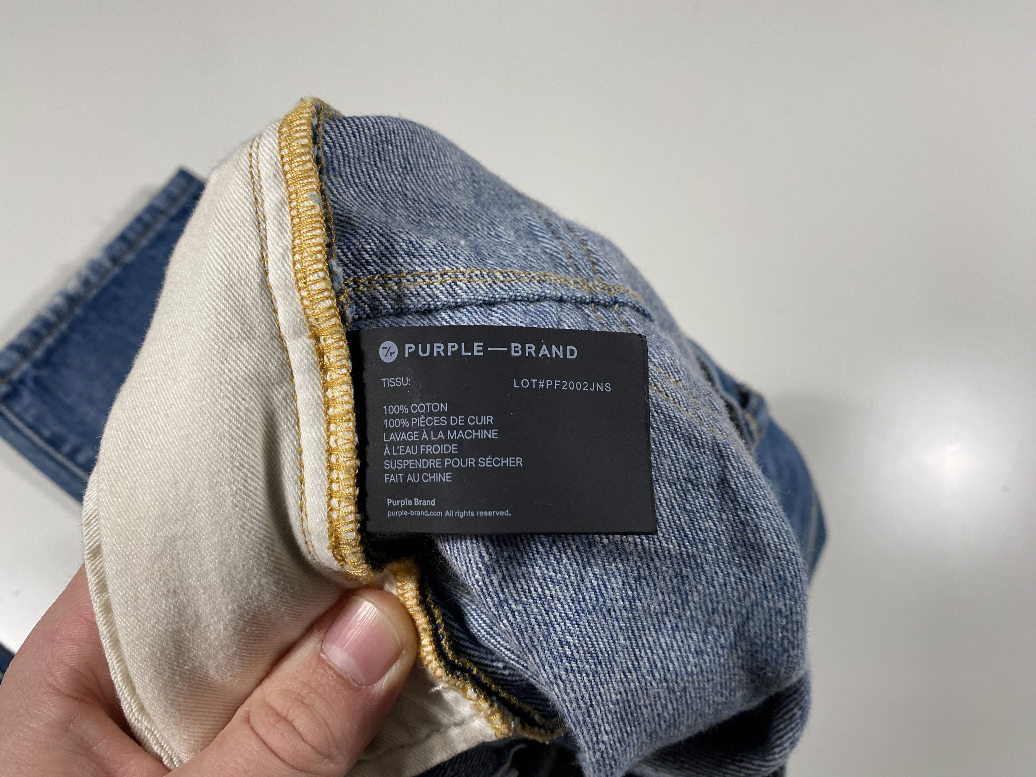 Purple Brand Purple Brand P-003 - Indigo Vintage Distressed crop 32x23 Size US 32 / EU 48 - 5 Thumbnail