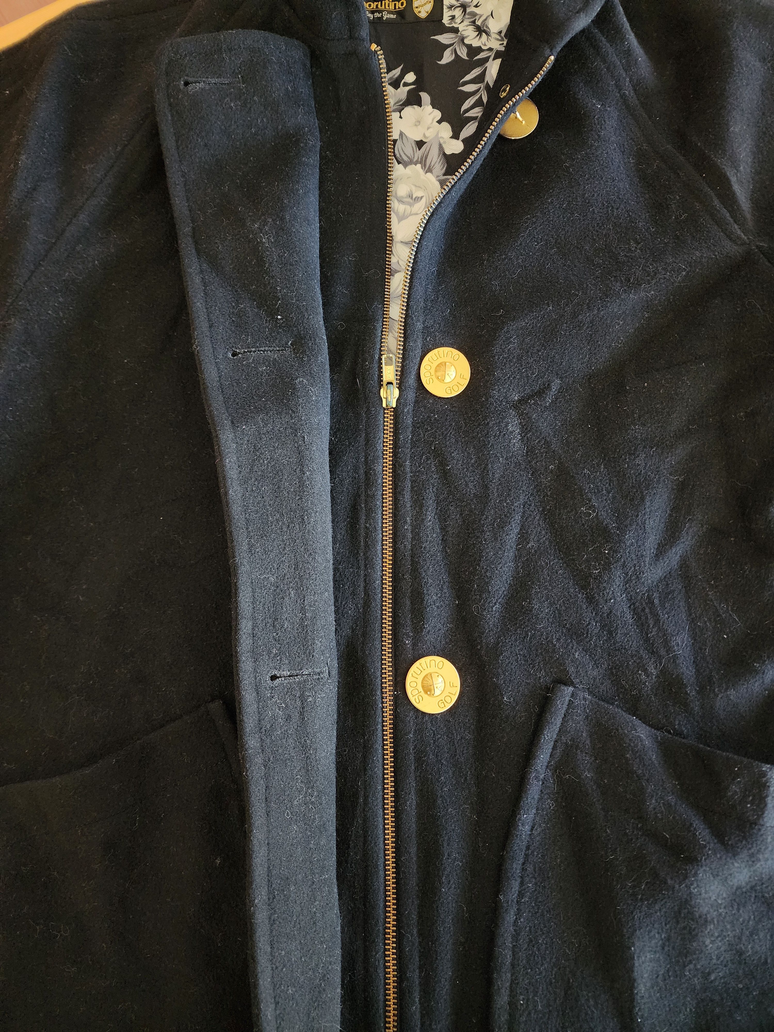 Other Rare Vintage Wool Coat by Sporutino Golf | Made in Japan Size M / US 6-8 / IT 42-44 - 7 Thumbnail
