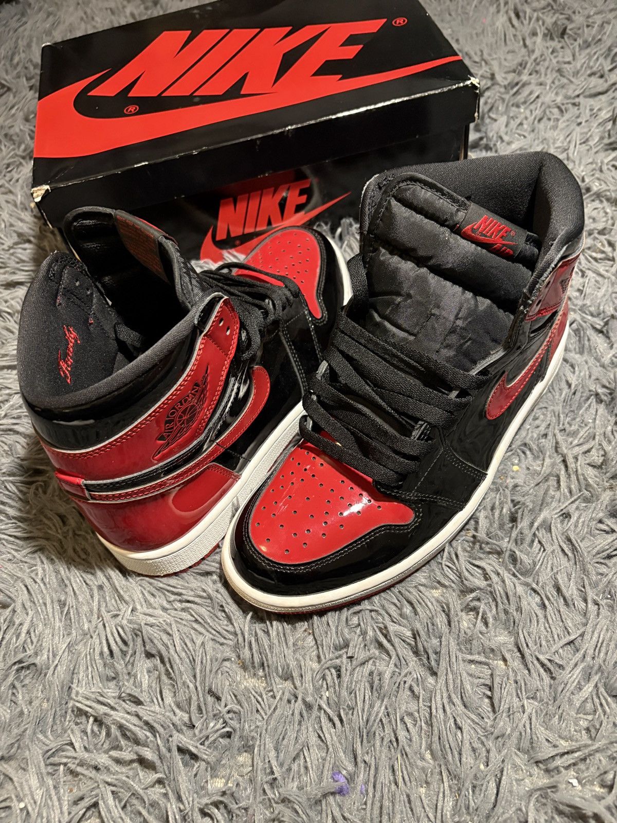 Jordan Brand Jordan 1 Retro High ‘Patent Bred’ Size US 9.5 / EU 42-43 - 2 Thumbnail
