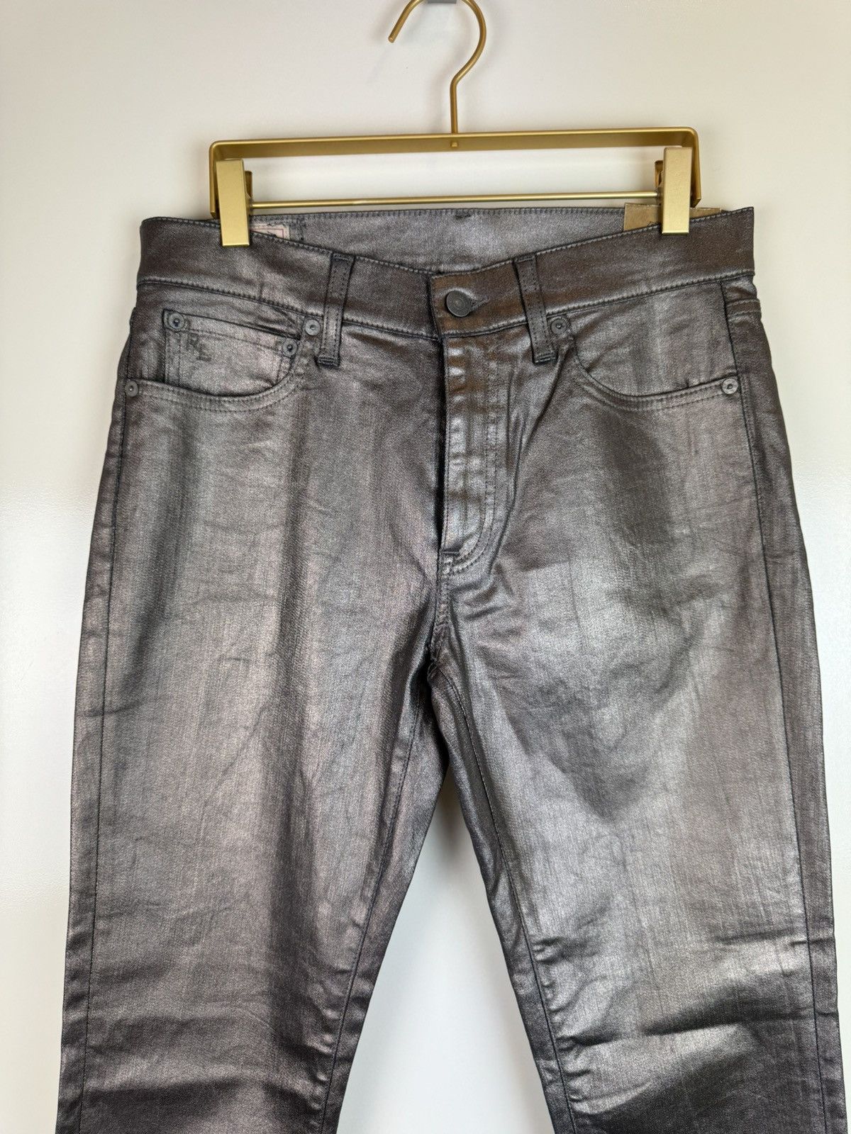 Ralph Lauren Ralph Lauren tompkins skinny metalized rubberized jeans 28 Size 28" / US 6 / IT 42 - 7 Thumbnail