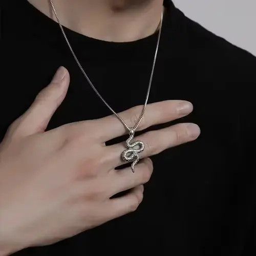 Jewelry Snake Pendant Necklace Size ONE SIZE - 2 Thumbnail