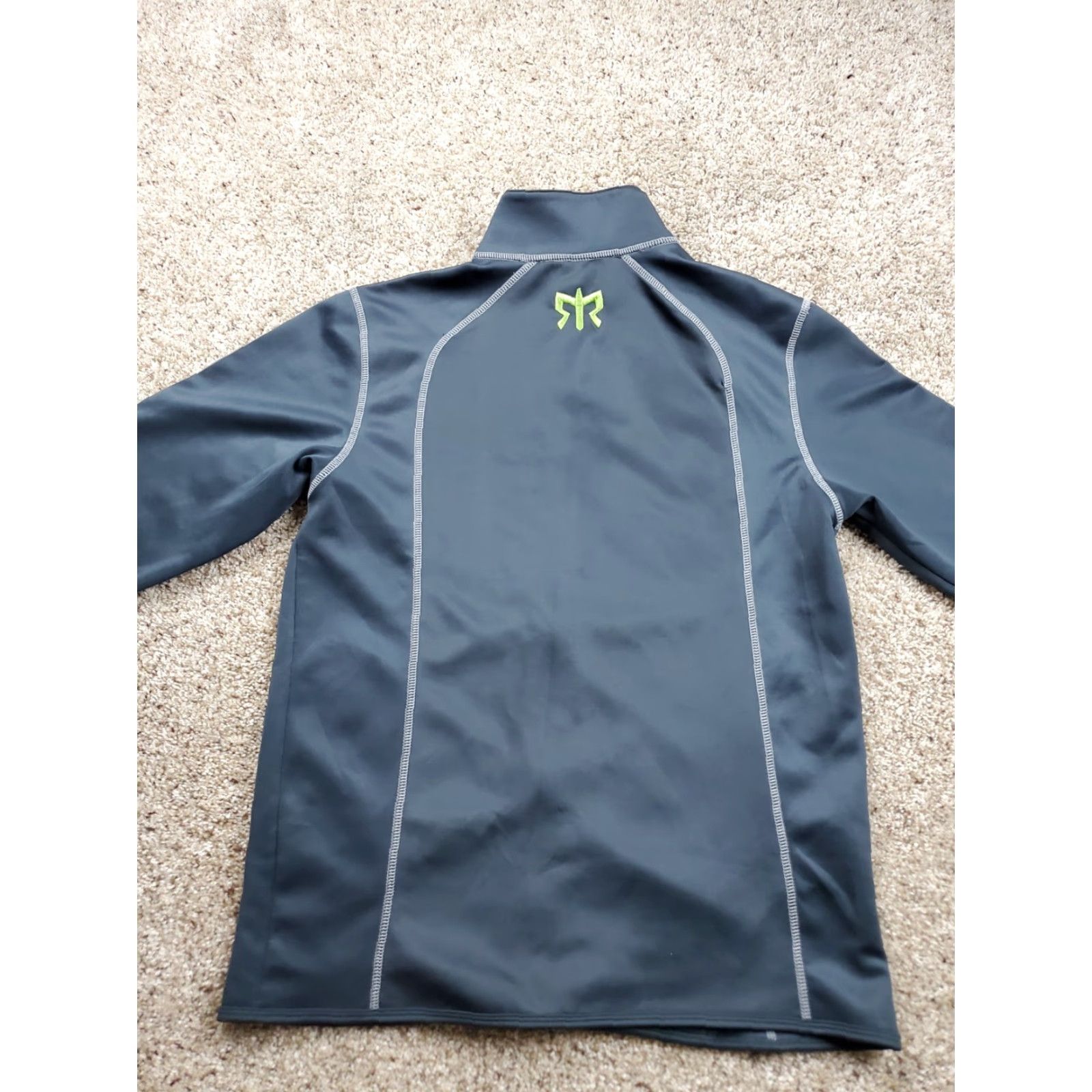Vintage Ragnar Track Jacket Men XL Gray Full Zip Pockets Mock Neck Athletic Slim Fit/Activewear Short Jacket - Track Jacket, Full Zip, Pockets, Gray, XL, Men Size US XL / EU 56 / 4 - 6 Thumbnail