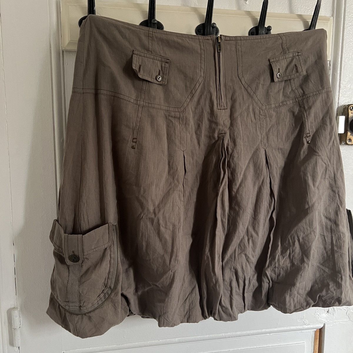 Japanese Brand × Vintage Y2K Cargo Skirt Multi pocket military parachute like diesel Size 34" / US 12 / IT 48 - 2 Thumbnail