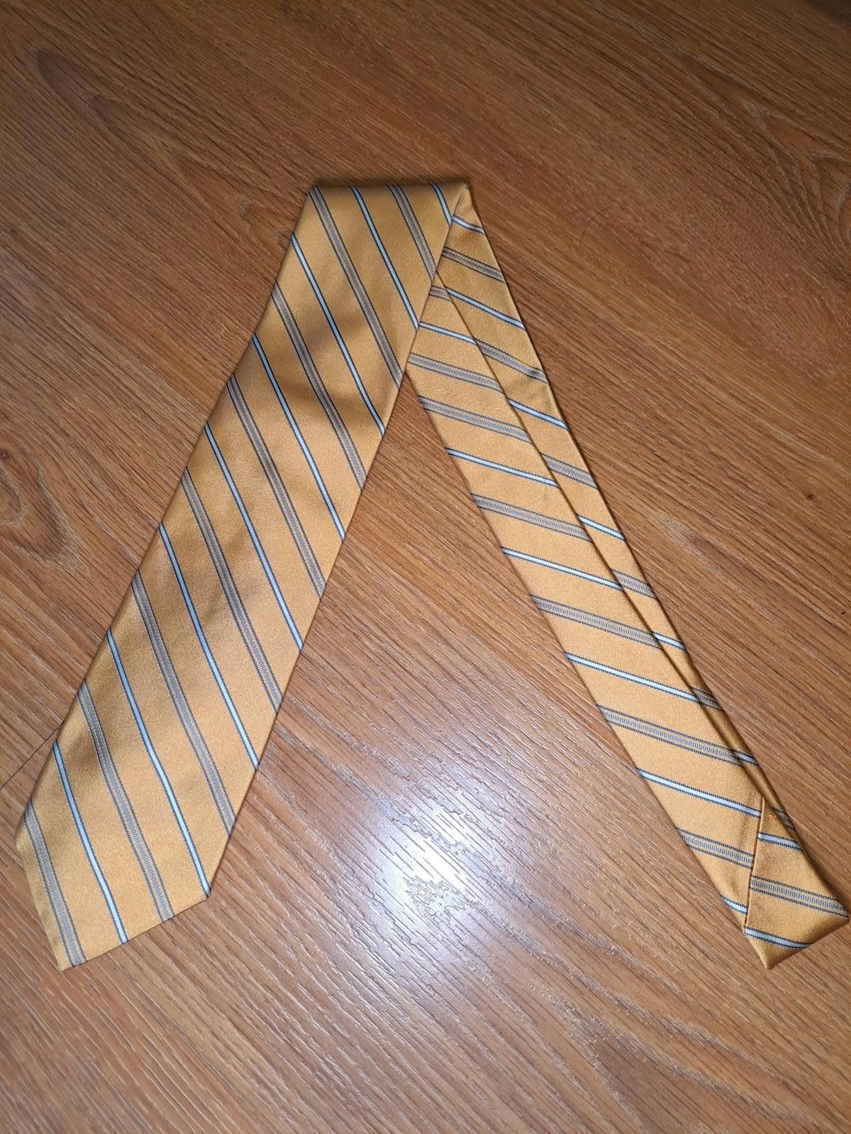 Brooks Brothers Brooks Brothers Silk Tie Yellow Blue Striped Woven in Italy Size ONE SIZE - 5 Thumbnail
