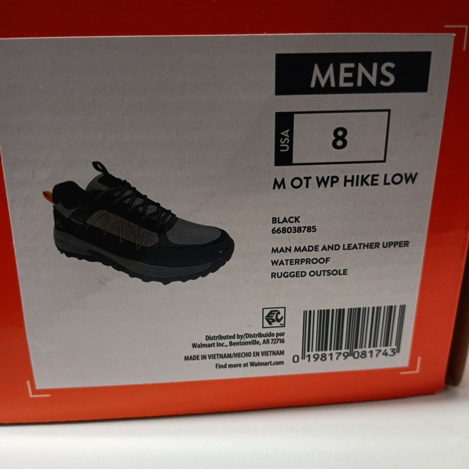 Other Ozark Trail Men's Hiking Shoes Size 8 Low Hiker Black Rugged Size US 8 / EU 41 - 9 Thumbnail