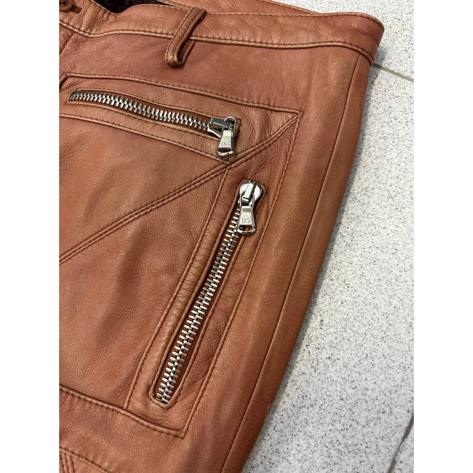 Dolce & Gabbana SS2002 Dolce & Gabbana leather zipper flight cargo pants Size US 34 / EU 50 - 14 Thumbnail
