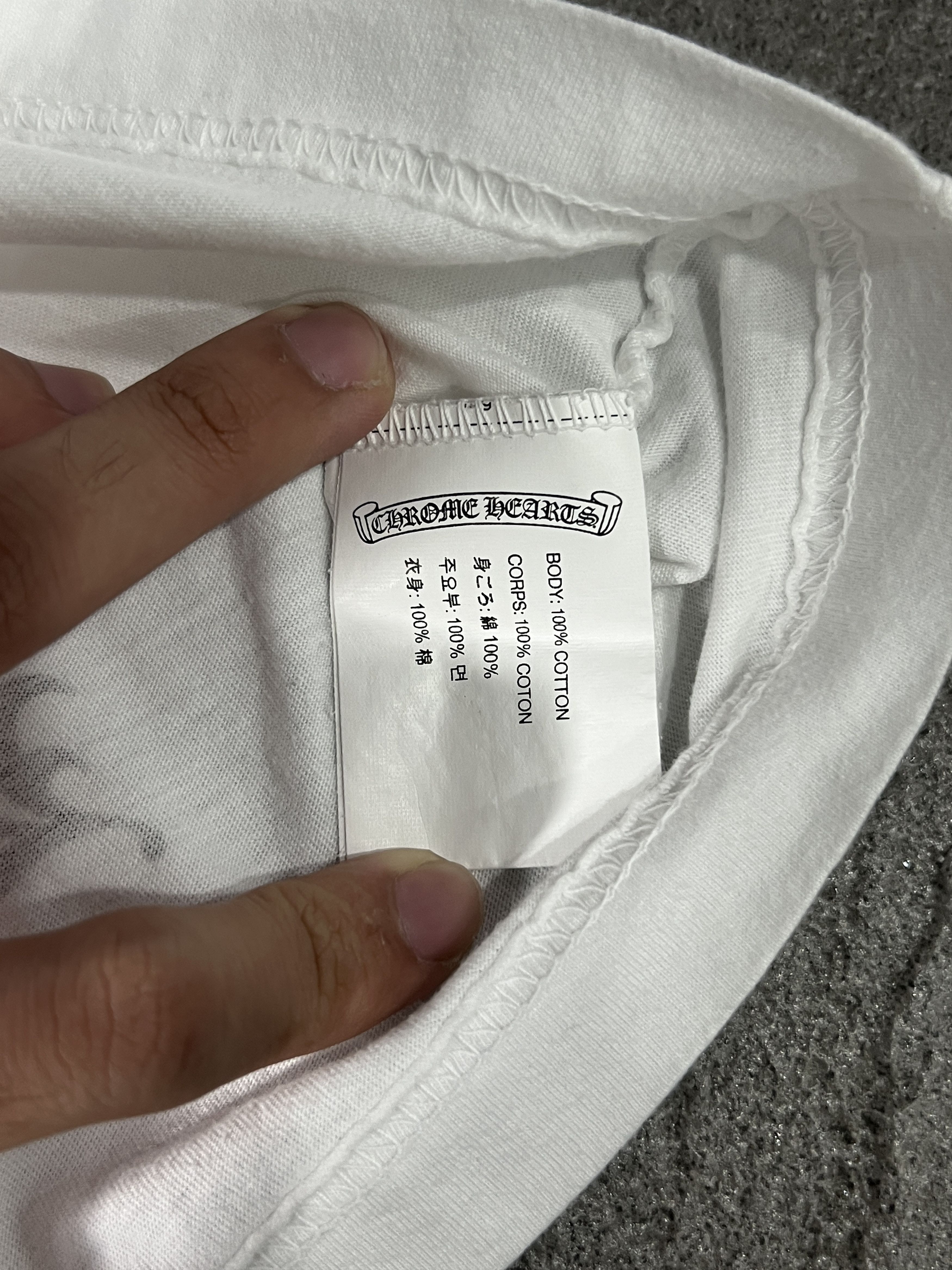 Chrome Hearts Chrome Hearts Hongkong Exclusive Pocket Tee White Logo L Size US L / EU 52-54 / 3 - 6 Thumbnail