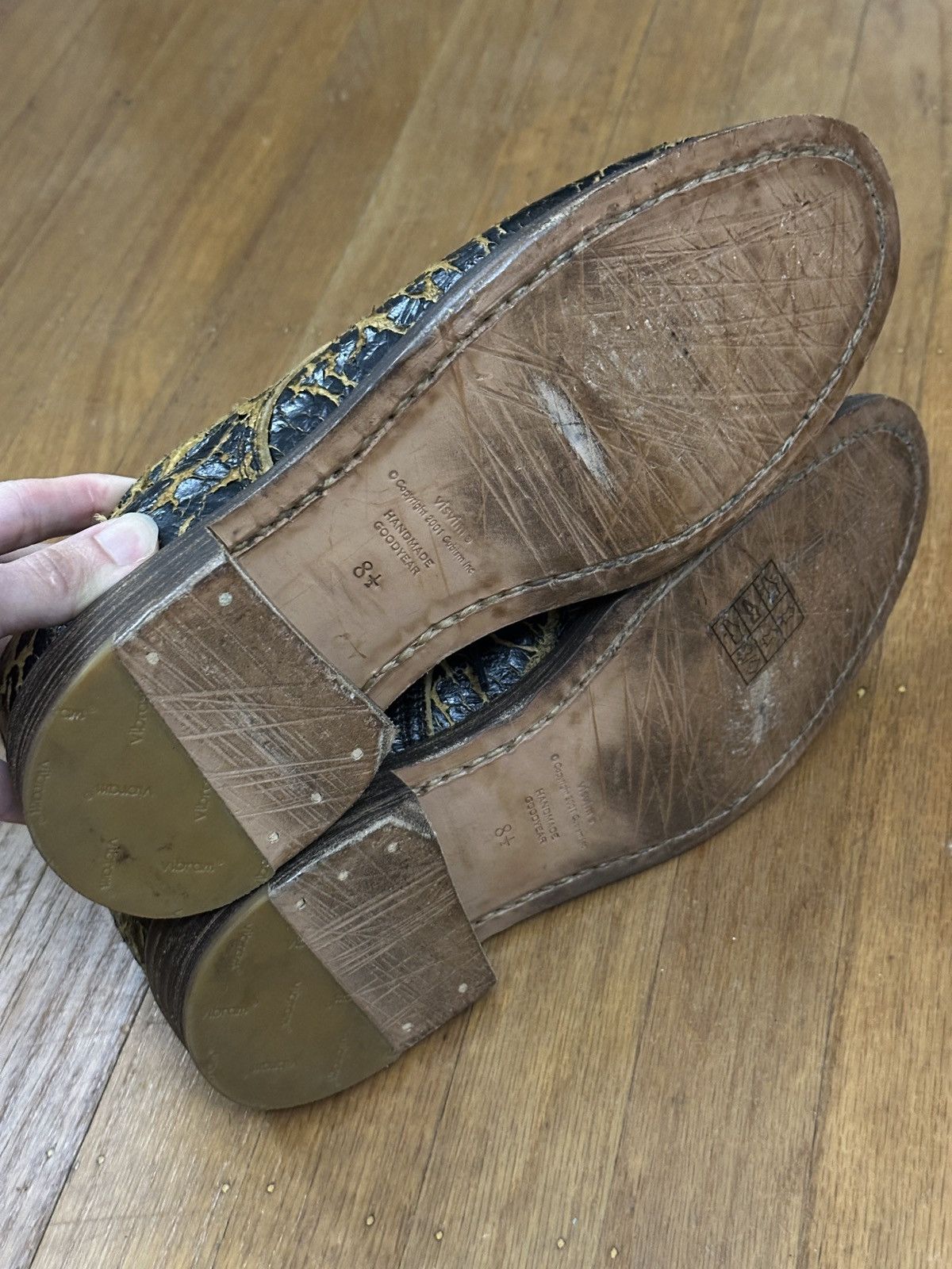 Visvim Rare Distressed Hammond Folk Derby Oxford shoes Size US 8.5 / EU 41-42 - 10 Thumbnail