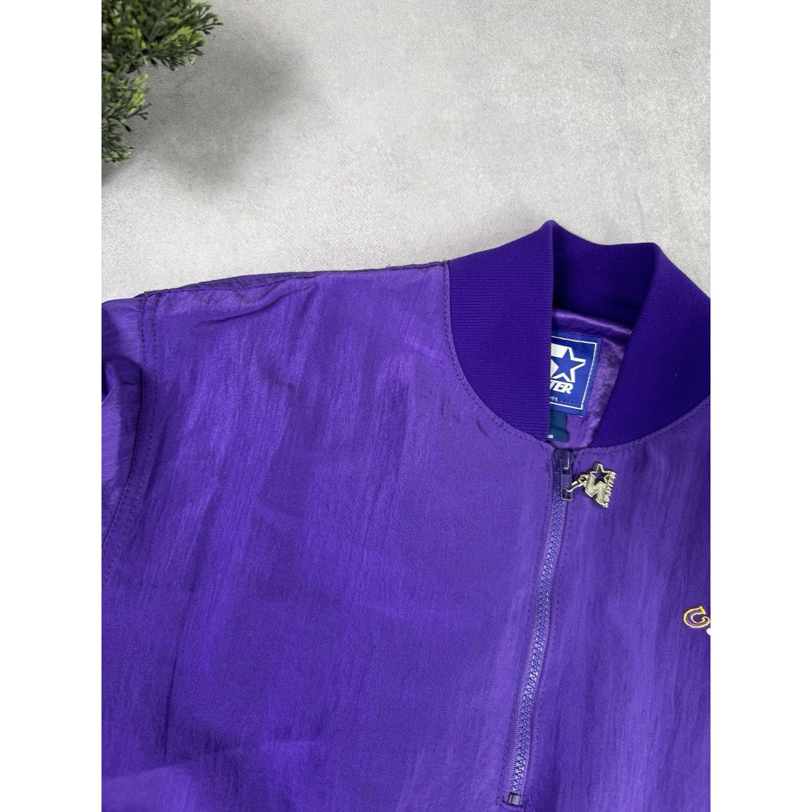 Starter Vintage Purple Camel Starter Jacket Size L Made In USA Size US L / EU 52-54 / 3 - 2 Thumbnail