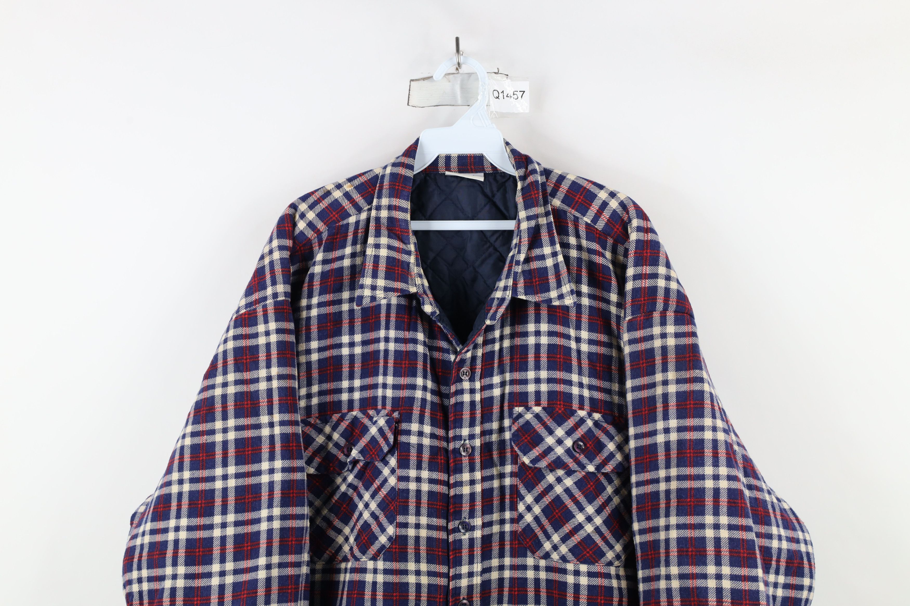 Vintage Vintage 90s Streetwear Flannel Button Shirt Jacket Shacket Size US XXL / EU 58 / 5 - 2 Thumbnail