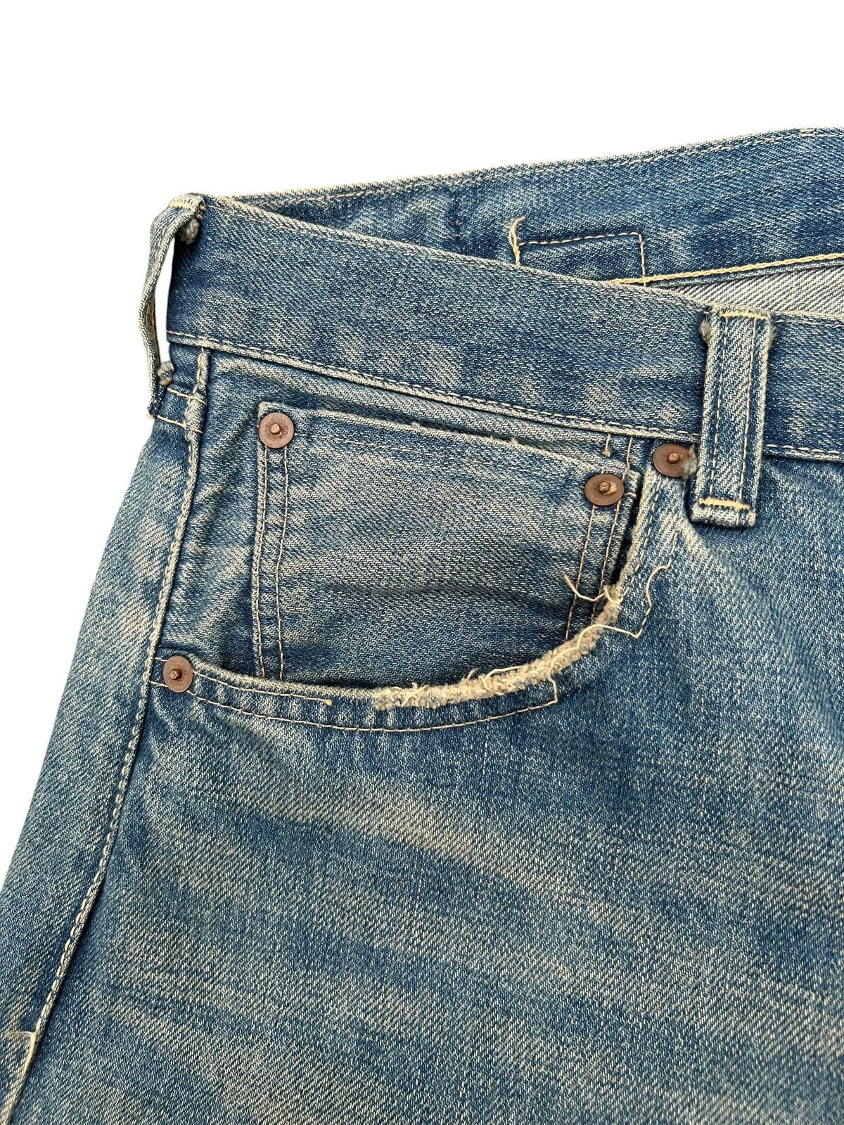 Kapital Buckle Back Vintage Levis Big E Selvedge Rusty Denim Jeans Size US 32 / EU 48 - 11 Thumbnail
