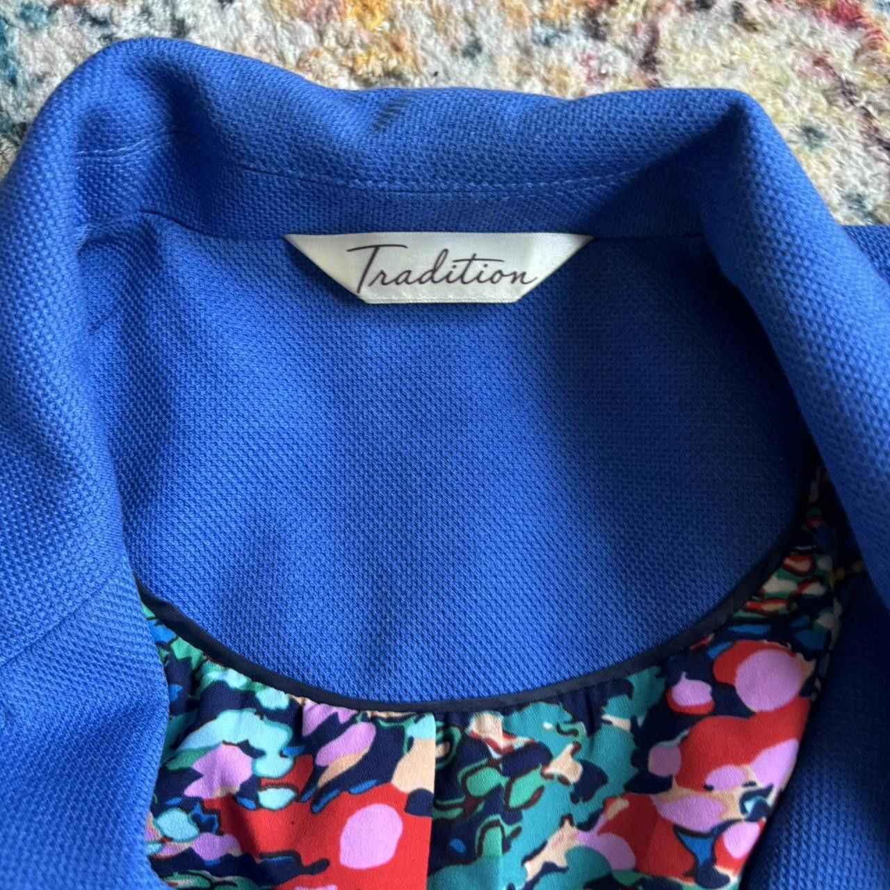 Designer Blue Blazer With Gold Buttons Size L / US 10 / IT 46 - 4 Thumbnail