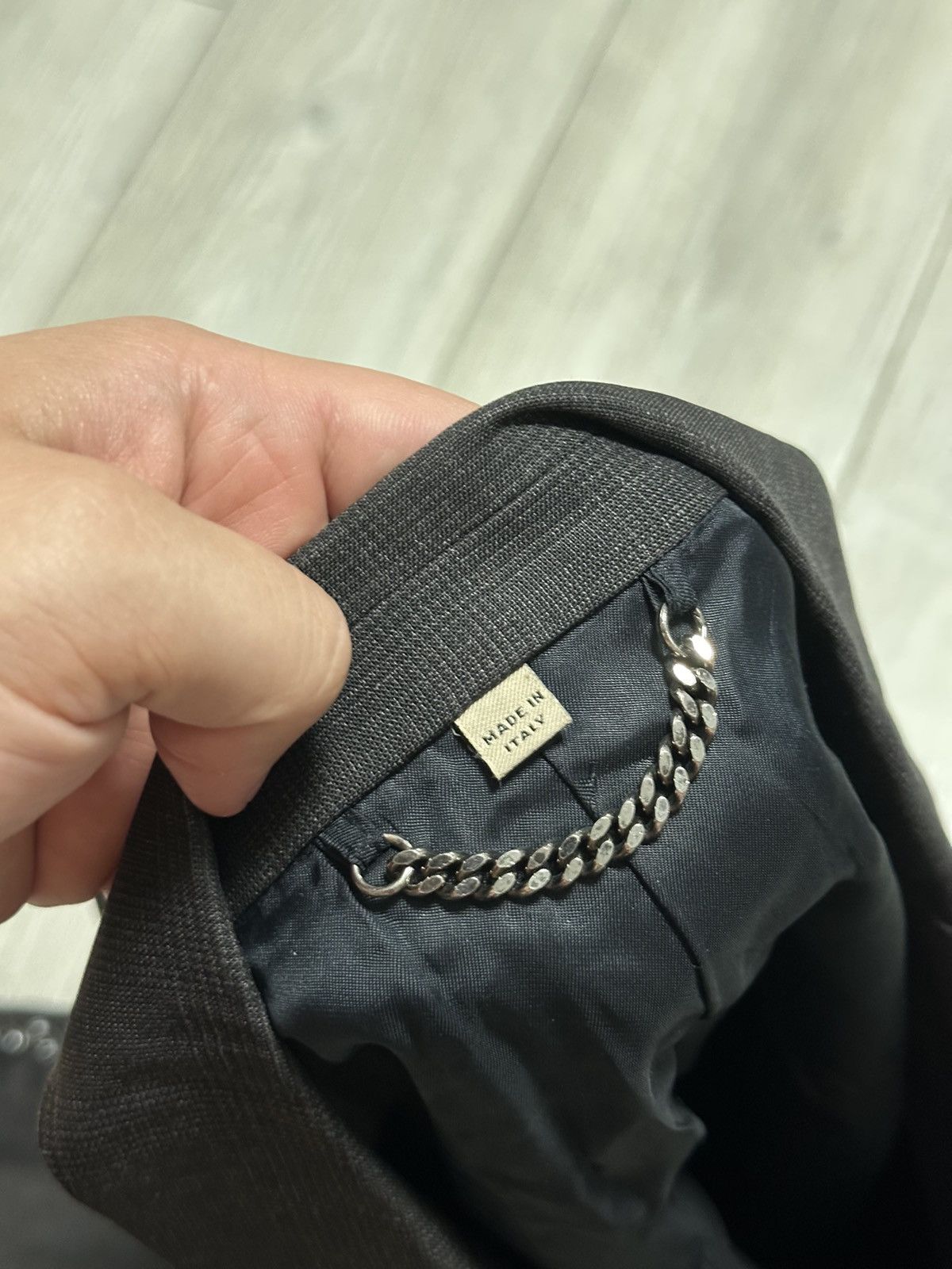 Burberry Vintage Gray Burberry Blazer Size 52R - 5 Thumbnail